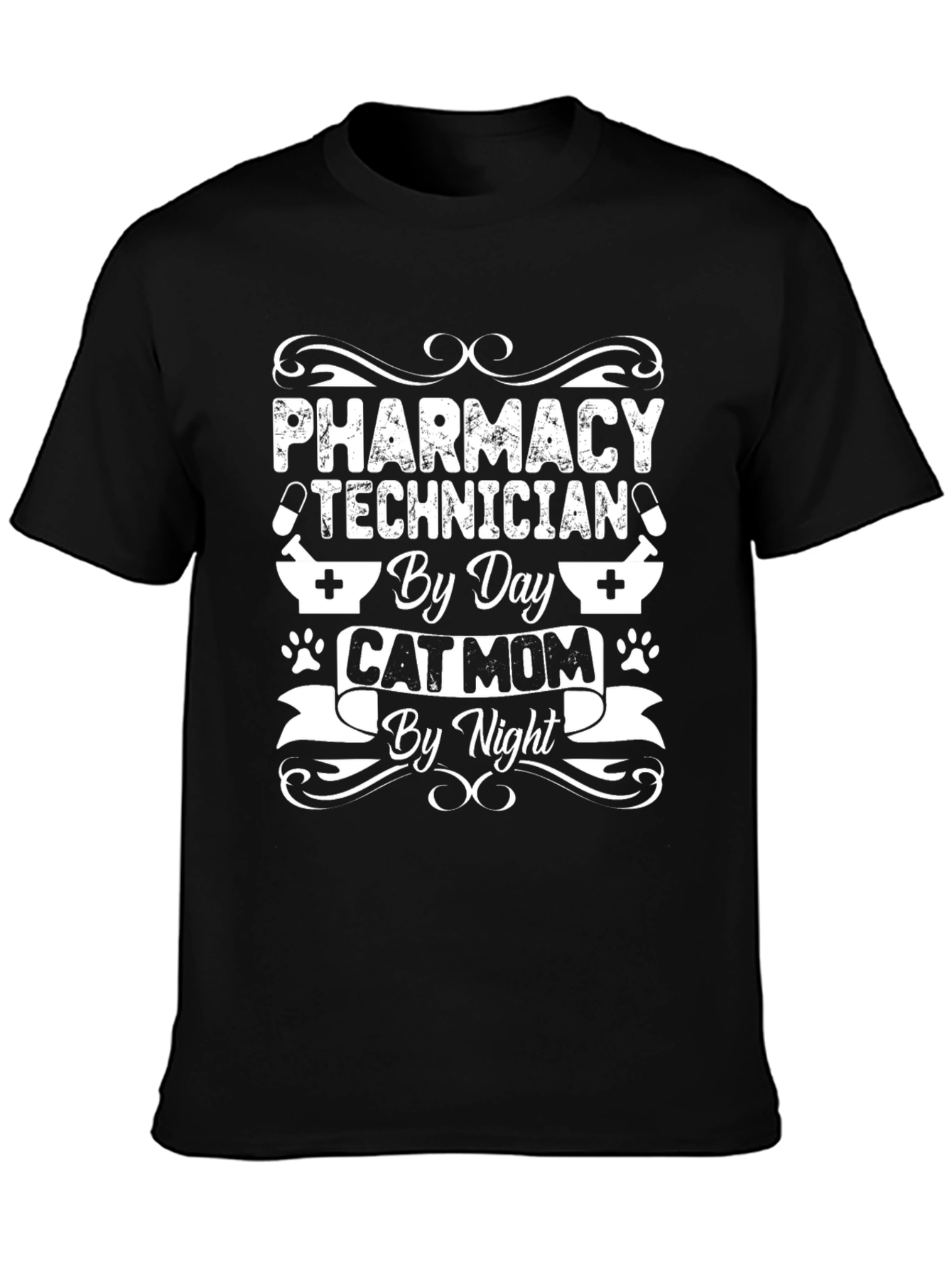 Pharmacy Technician Cat Mom T-Shirt