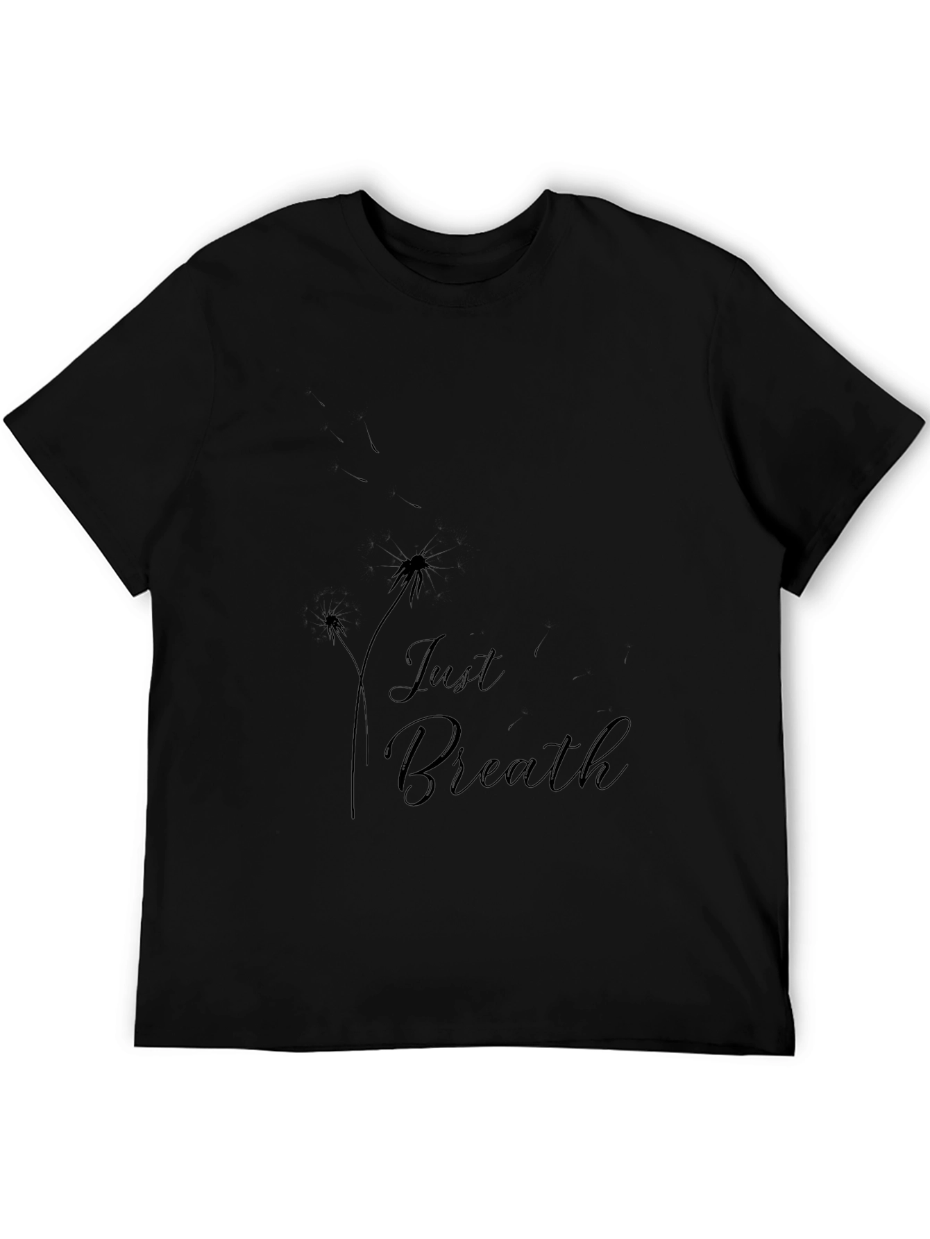 Just Breathe Graphic Black T-Shirt