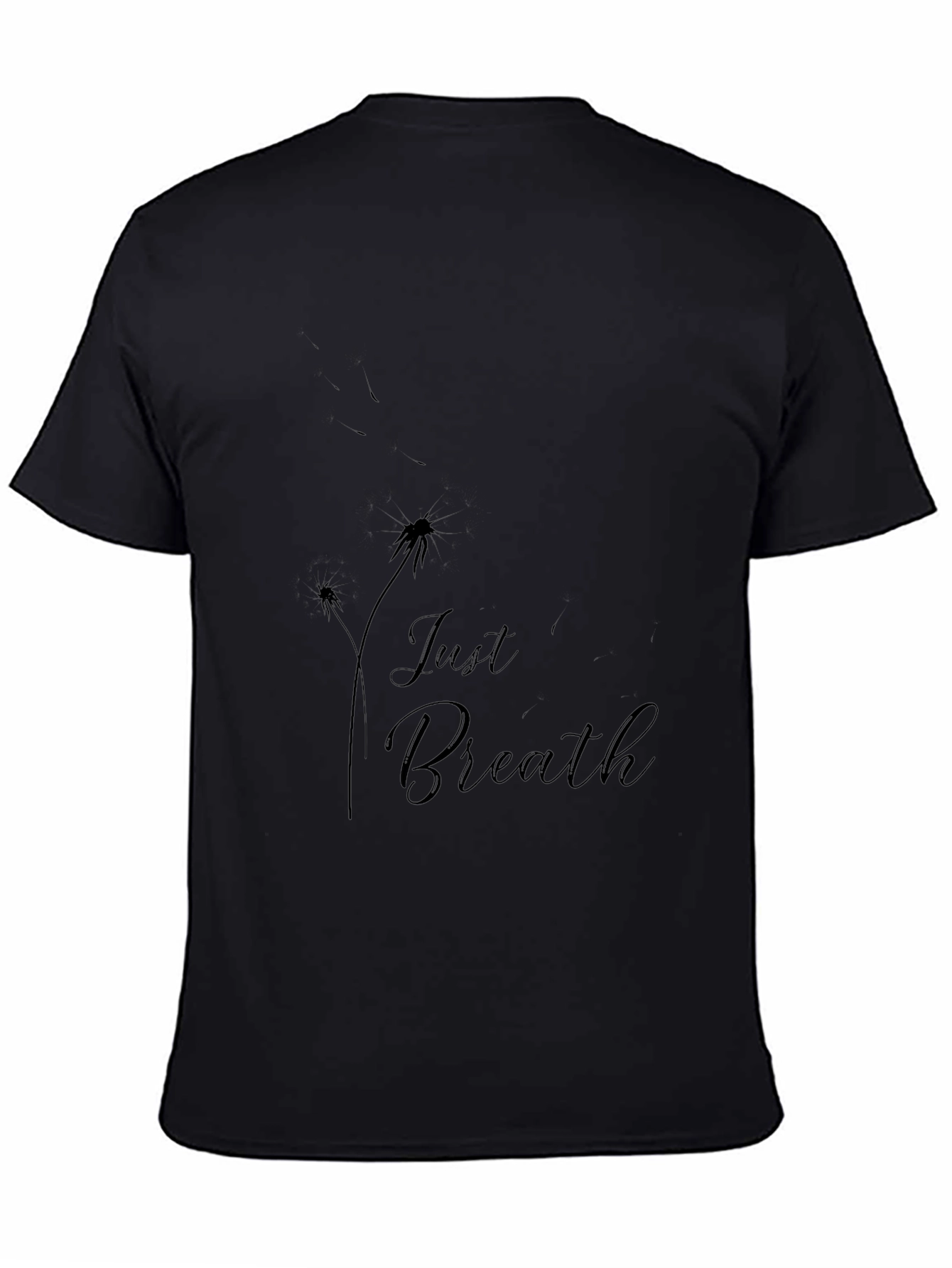 Just Breathe Graphic Black T-Shirt