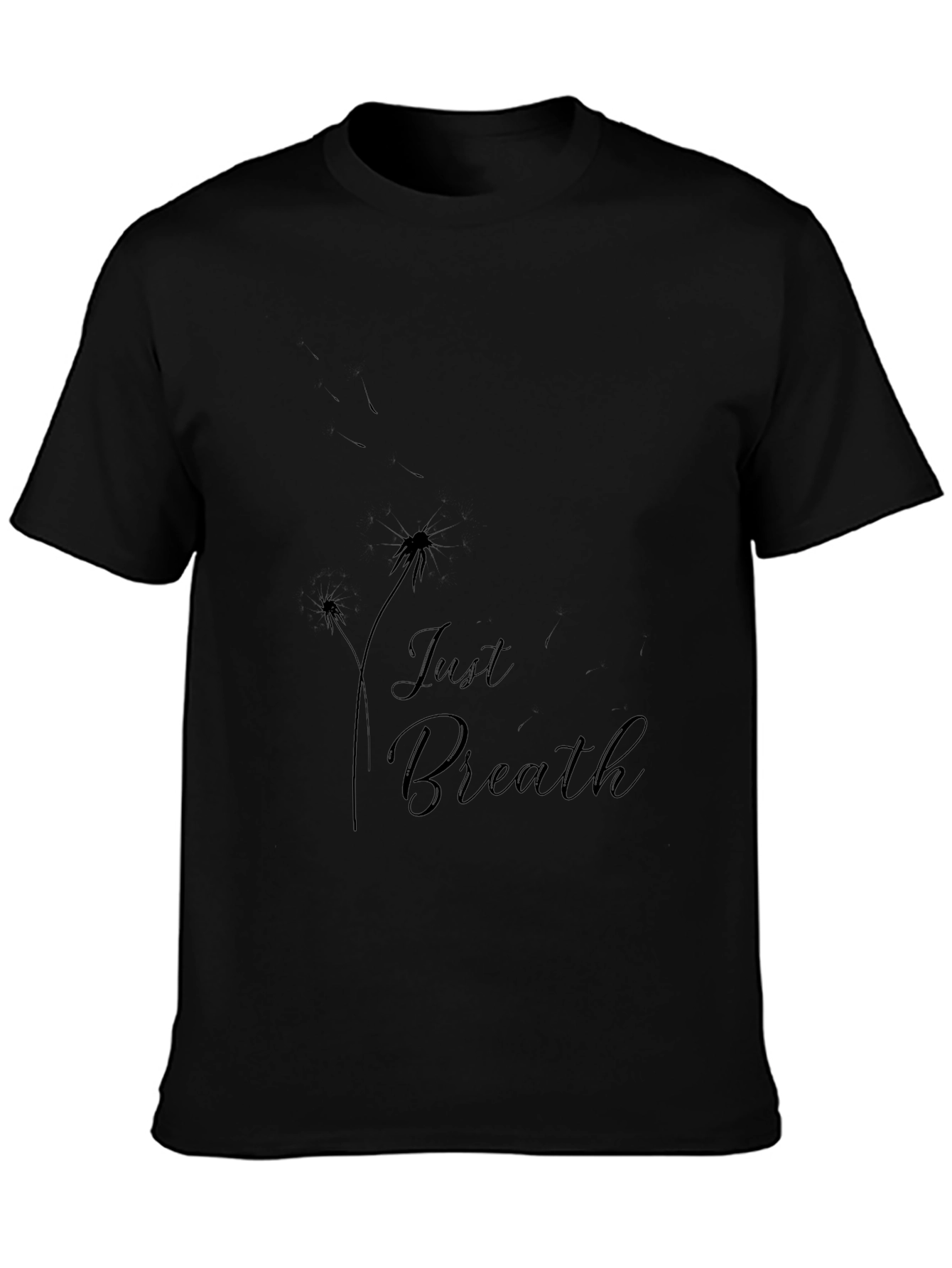 Just Breathe Graphic Black T-Shirt