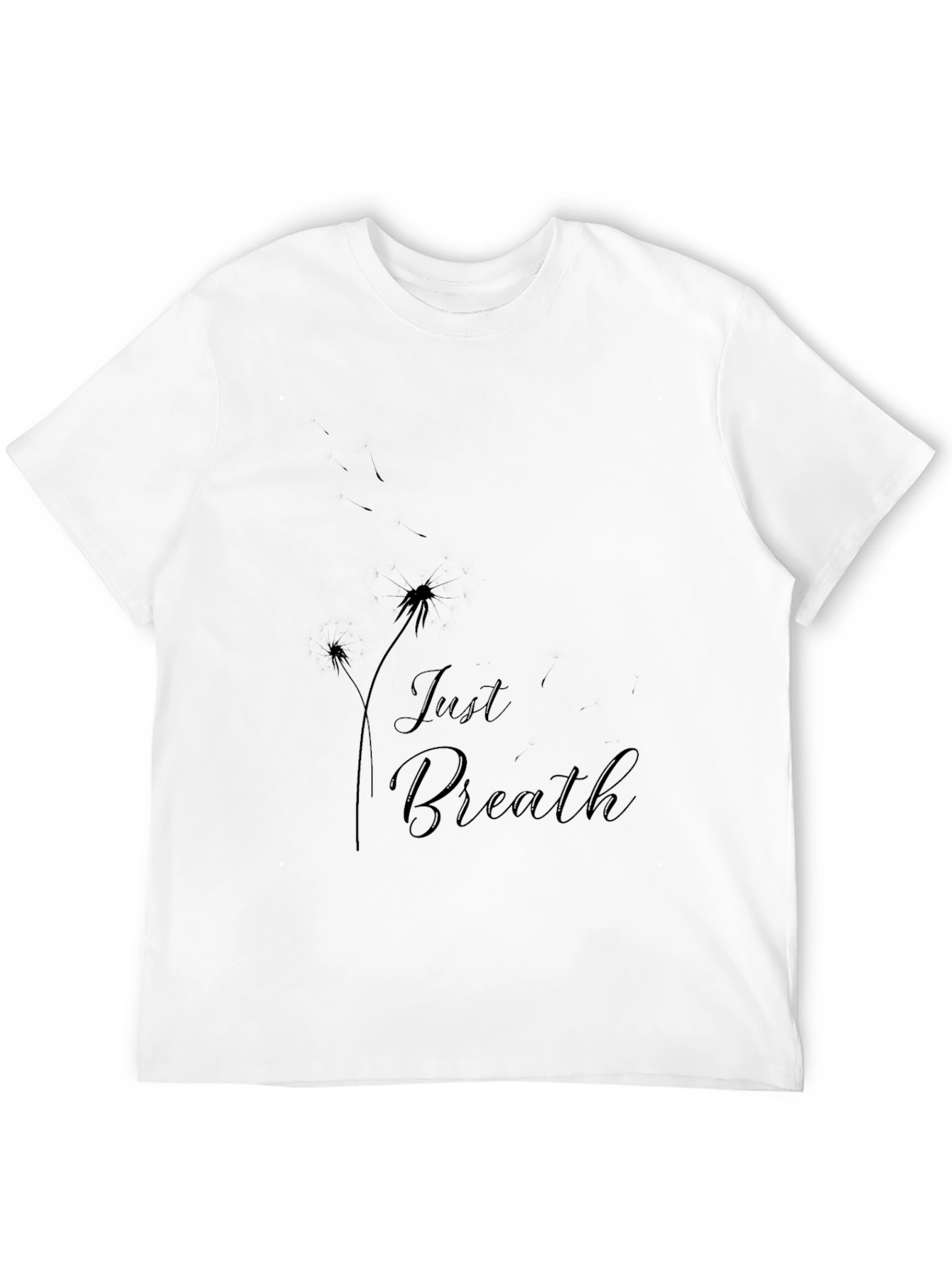 Just Breathe Graphic Black T-Shirt