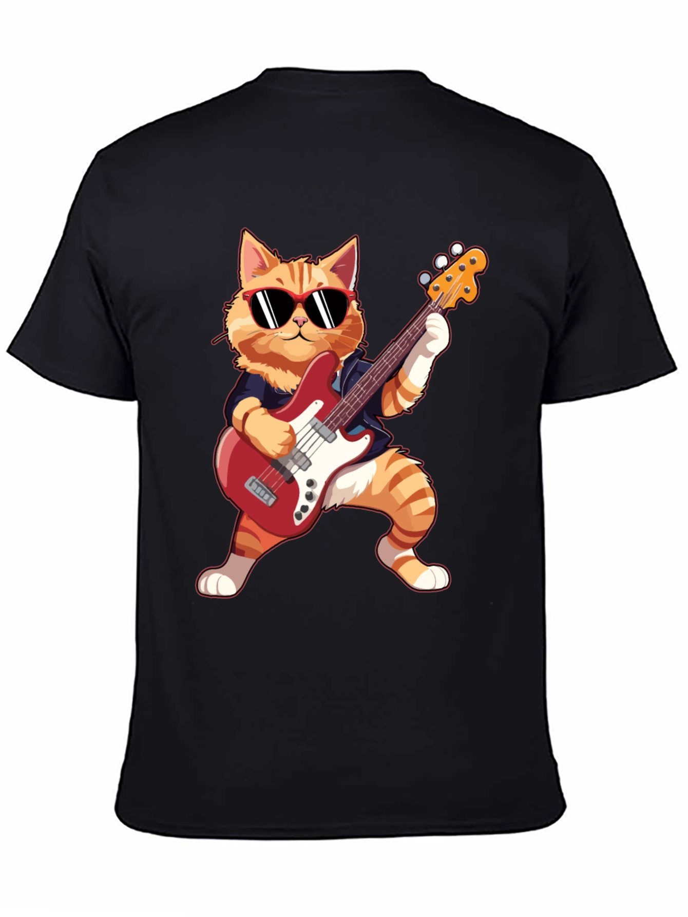 Cat Guitarist T-Shirt - Rockin Feline Fun