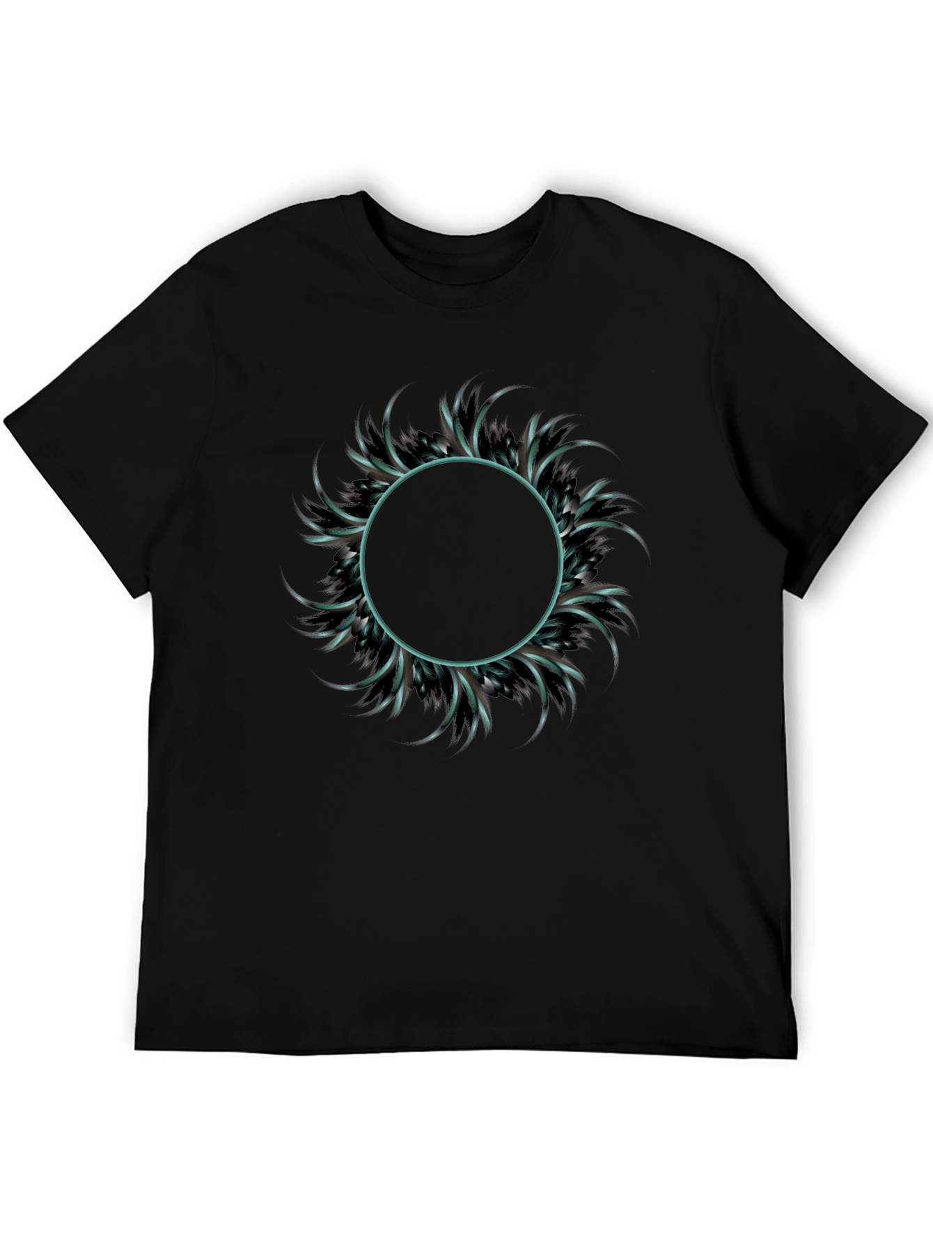 Abstract Circle Graphic Tee - Mens Fashion