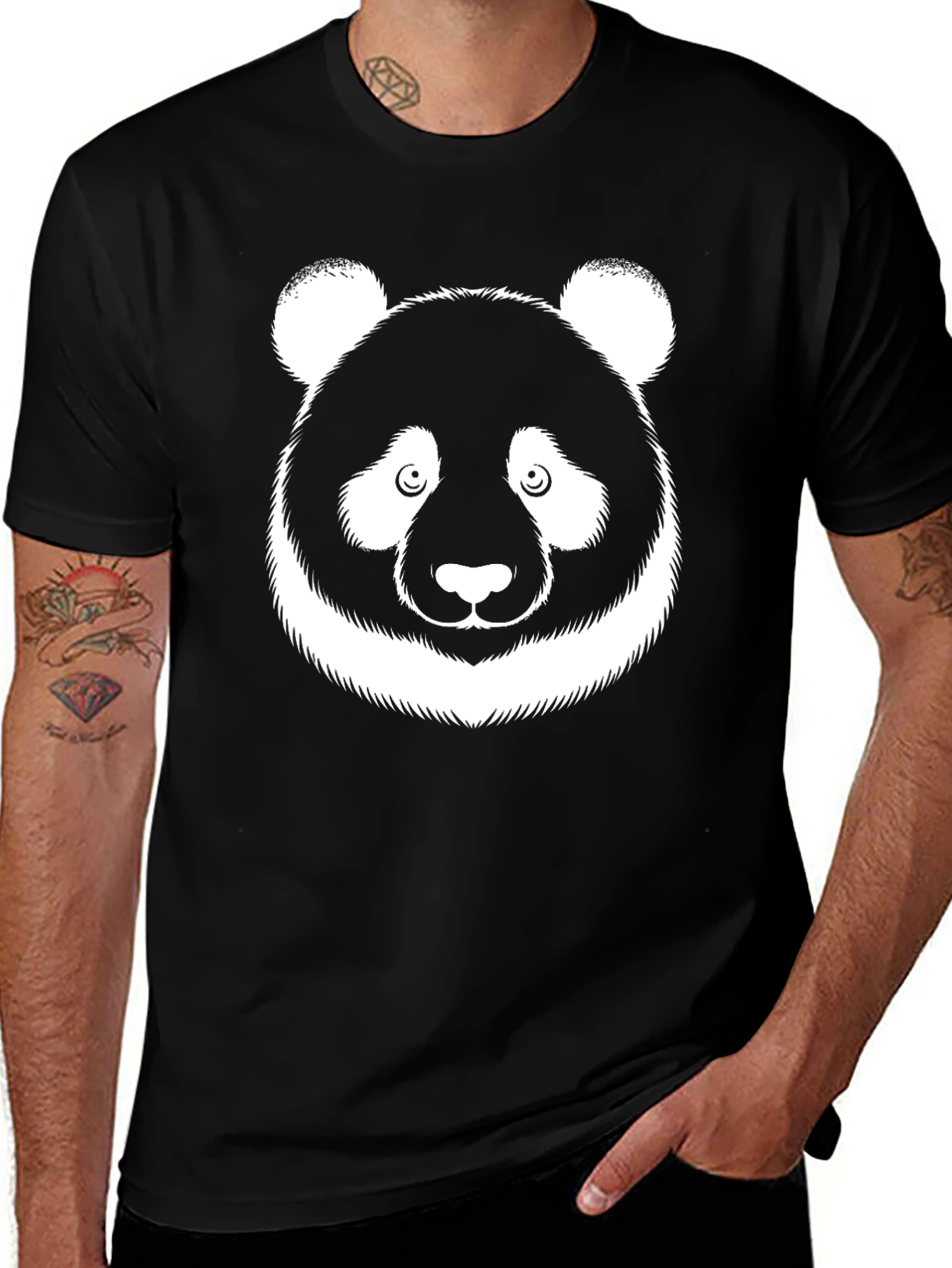 Panda Graphic T-Shirt - Stylish Crew Neck Tee