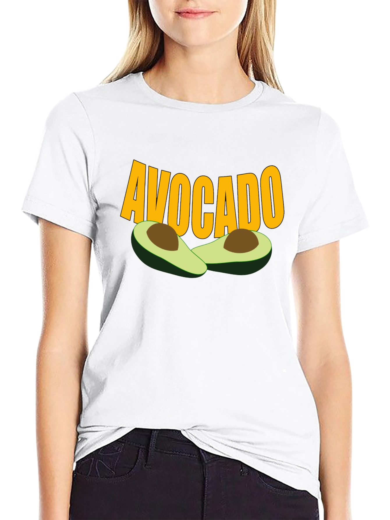 Avocado Graphic Tee - Black Cotton T-Shirt