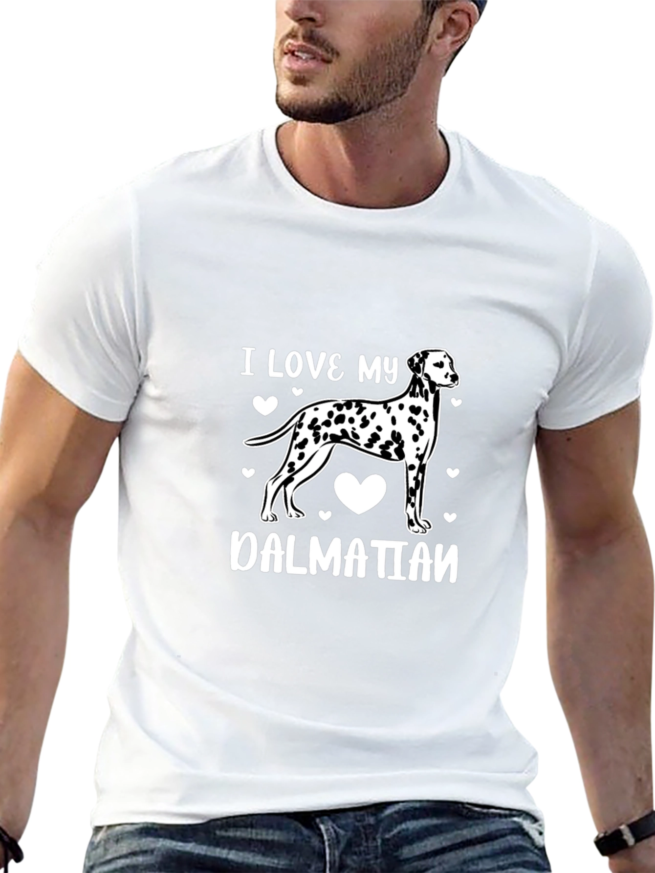 I Love My Dalmatian Black T-Shirt