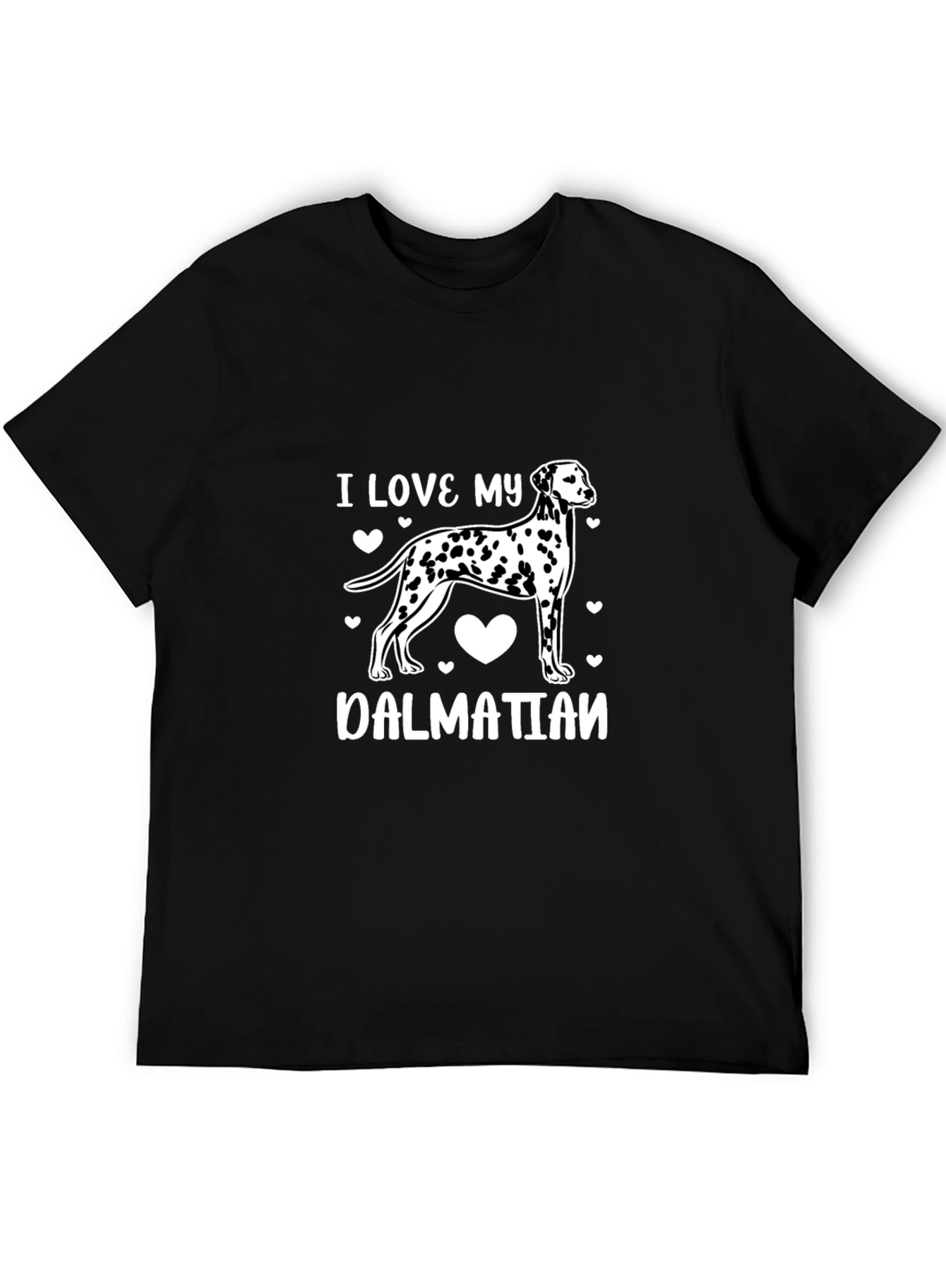 I Love My Dalmatian Black T-Shirt