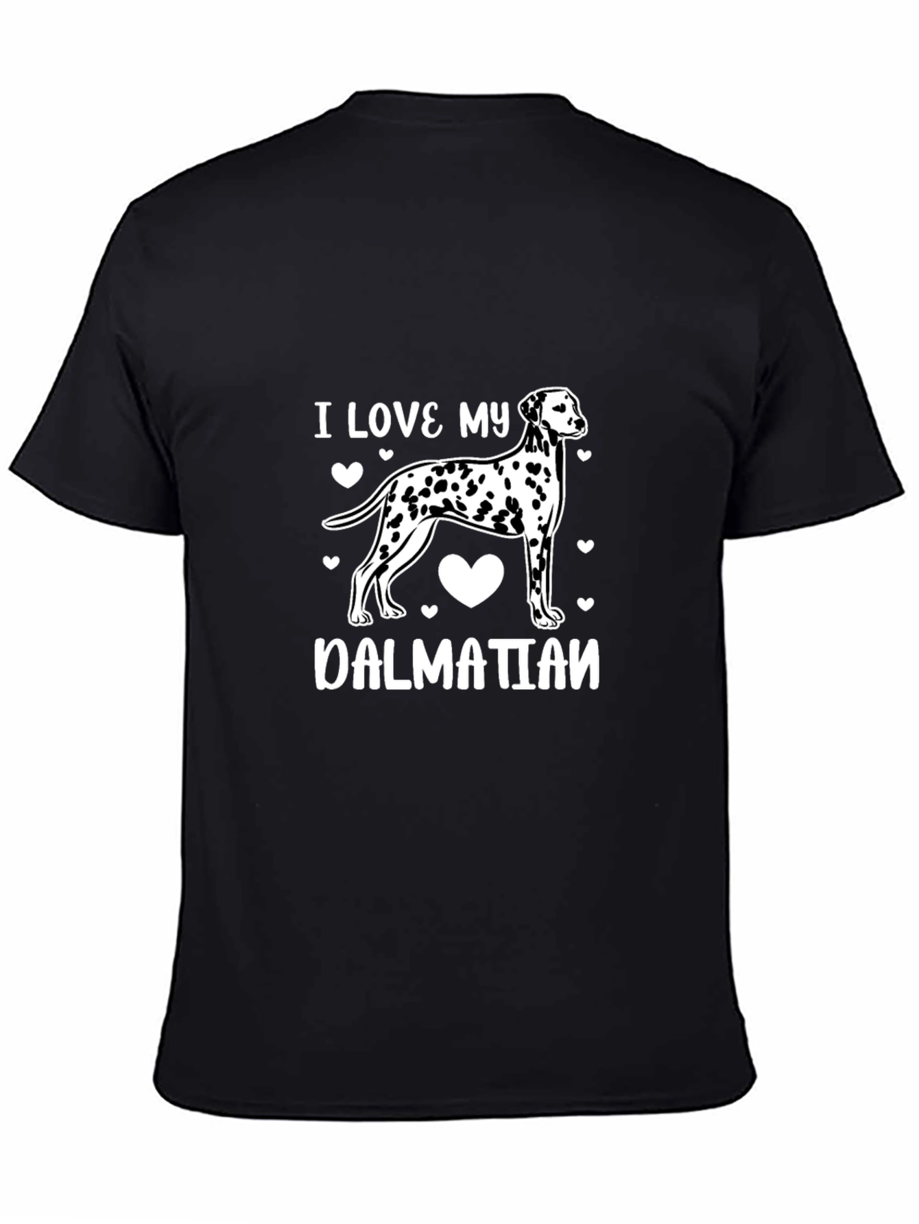 I Love My Dalmatian Black T-Shirt