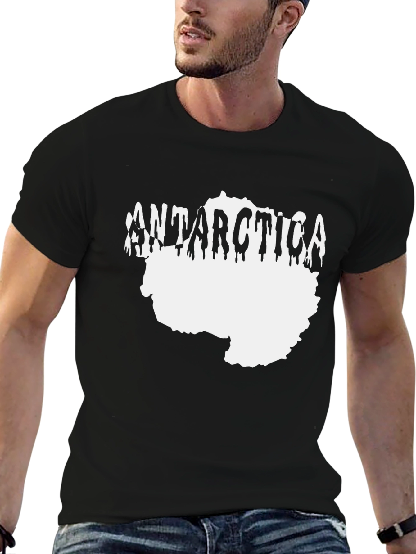 Antarctica Drip T-Shirt Black Graphic Tee