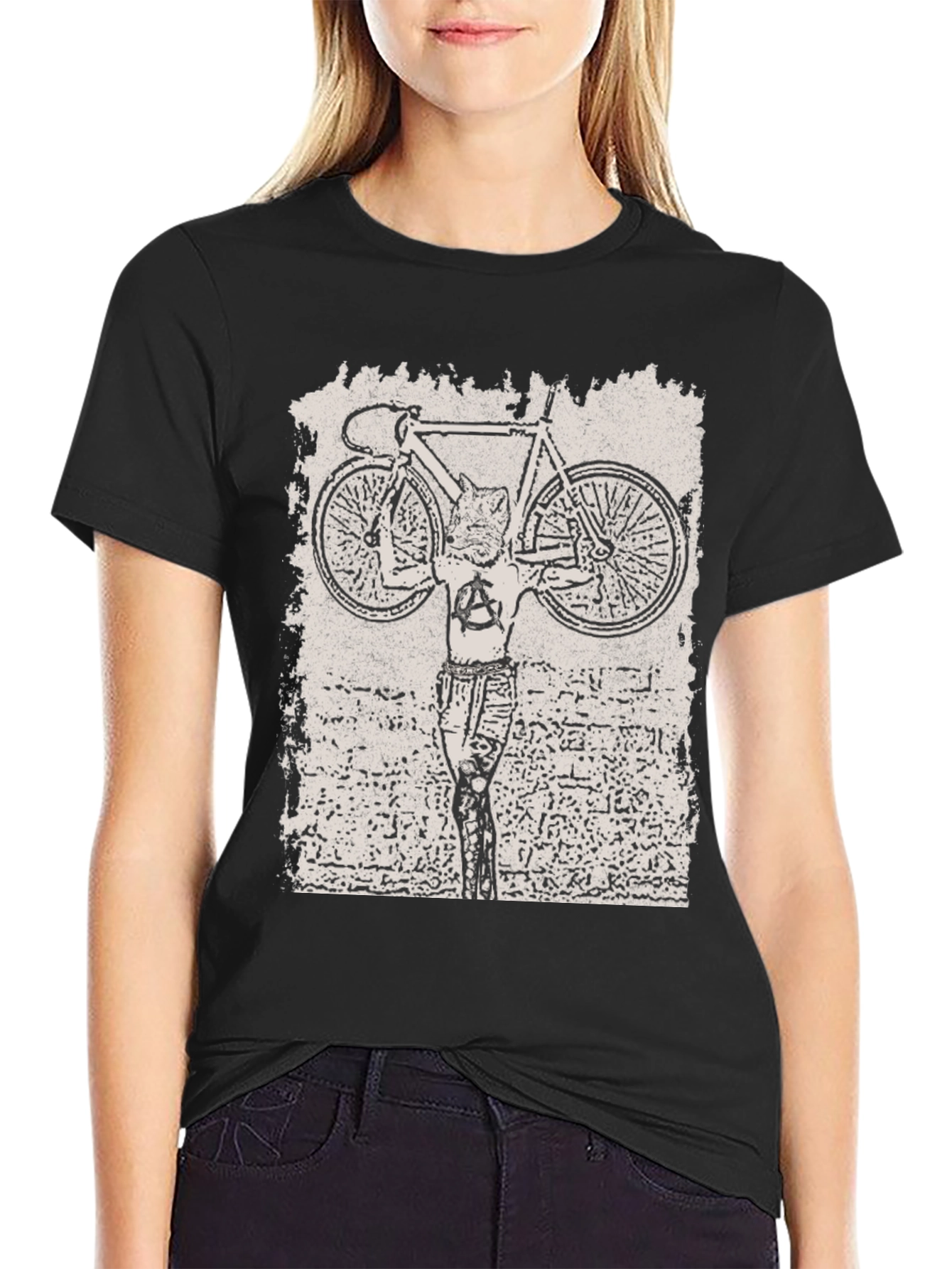 Anarchy Cat Bike T-Shirt