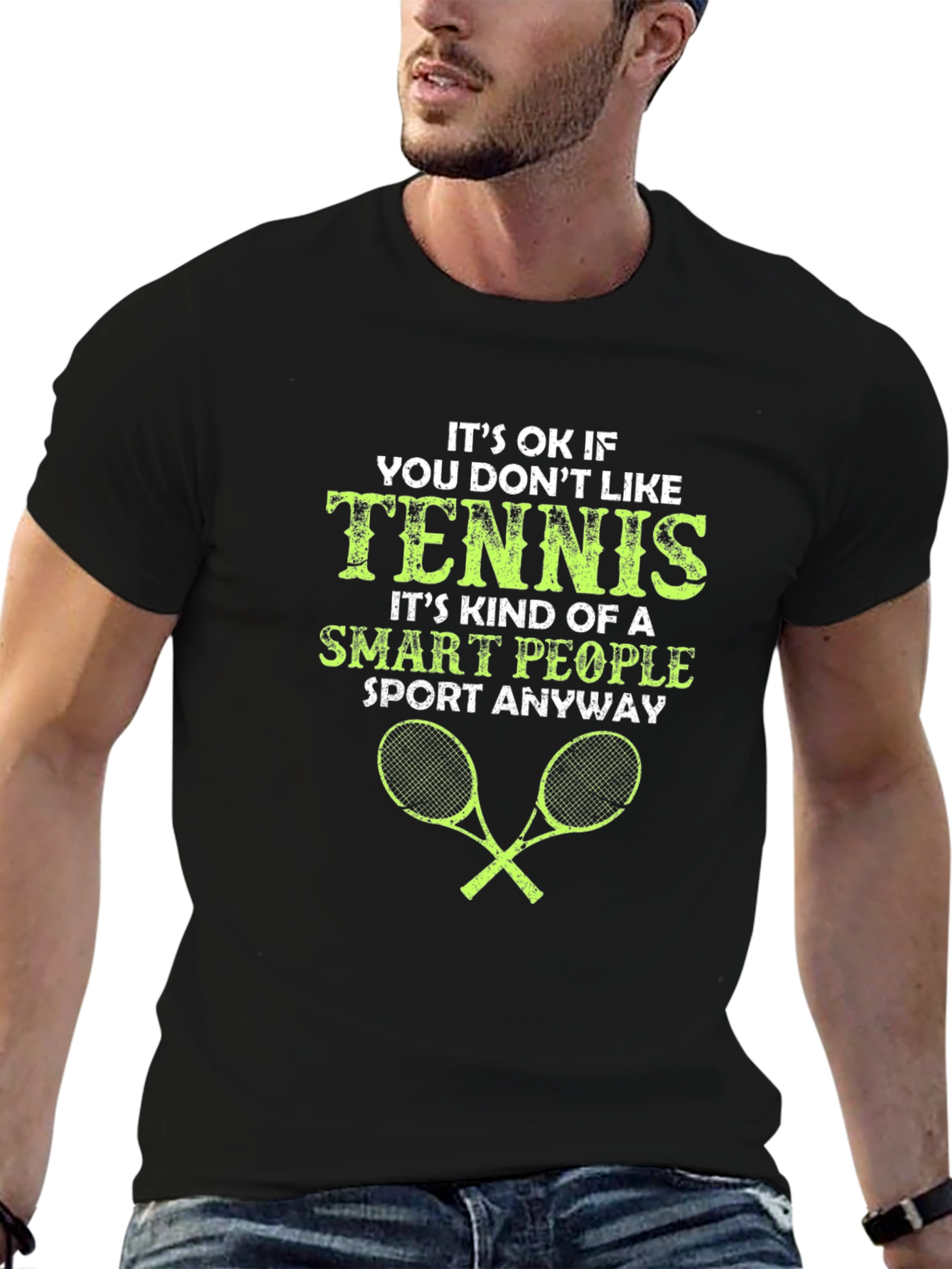 Tennis Smart People Funny Graphic T-Shirt