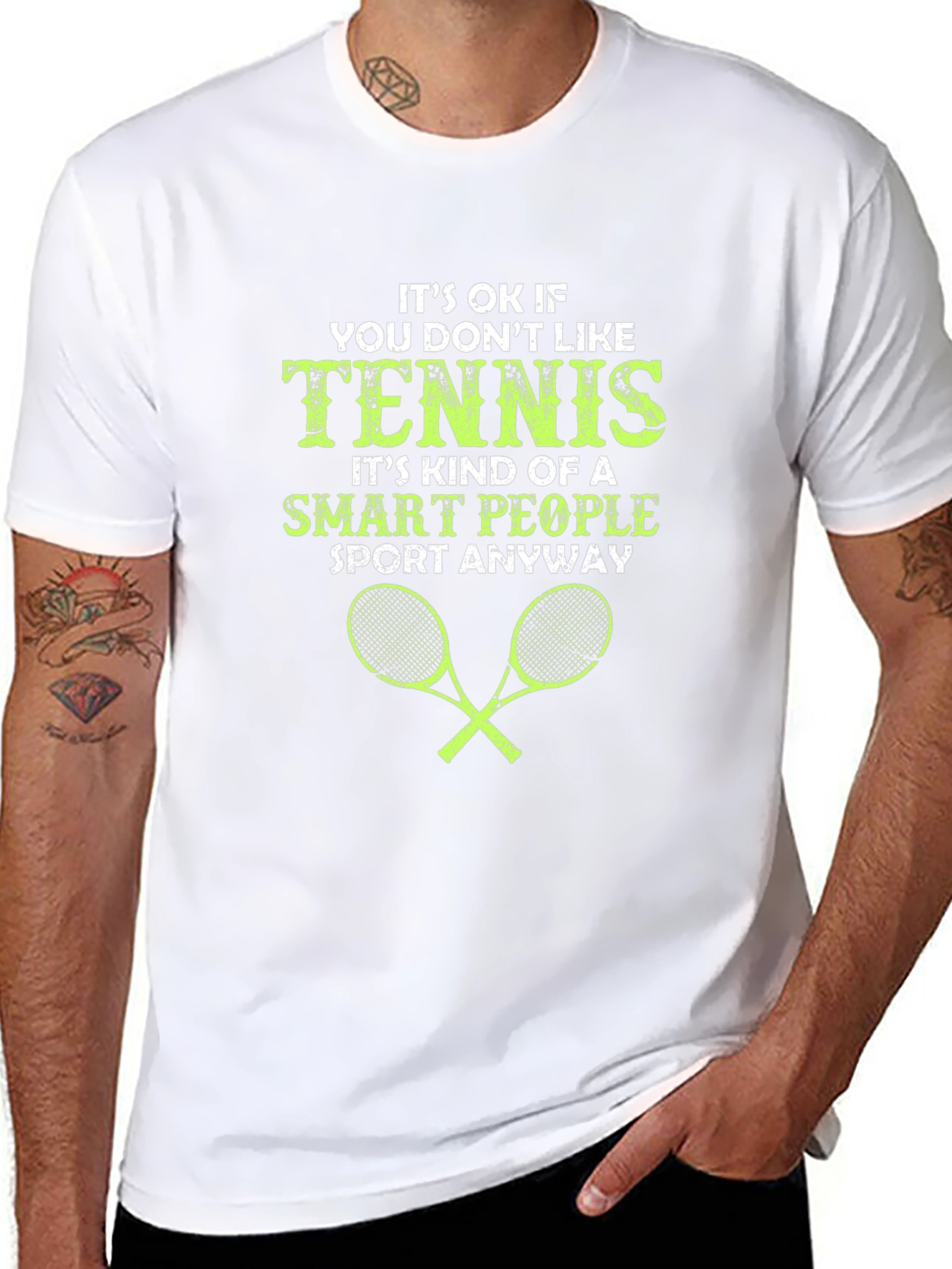 Tennis Smart People Funny Graphic T-Shirt