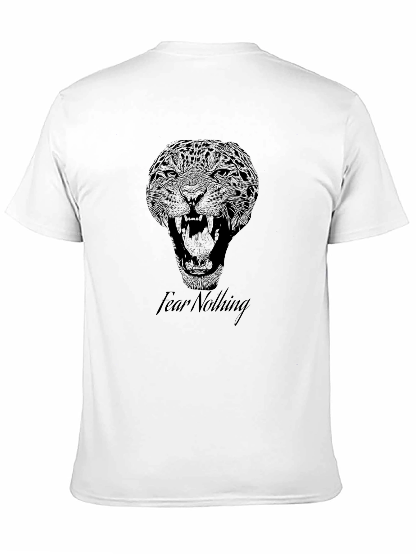 Fear Nothing Graphic Tee - Bold Jaguar Print