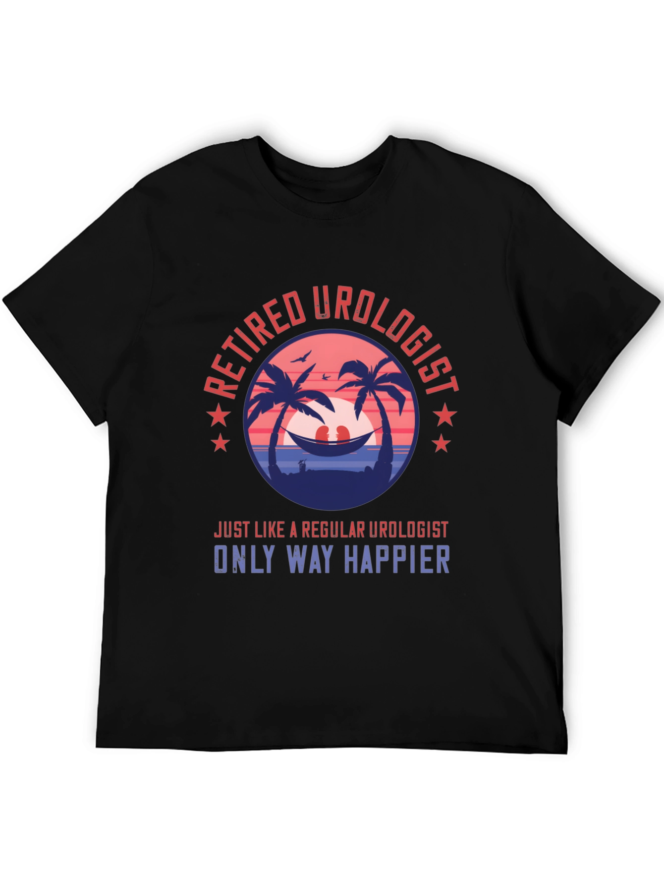 Retired Urologist Graphic T-Shirt: Happy Retirement Tee