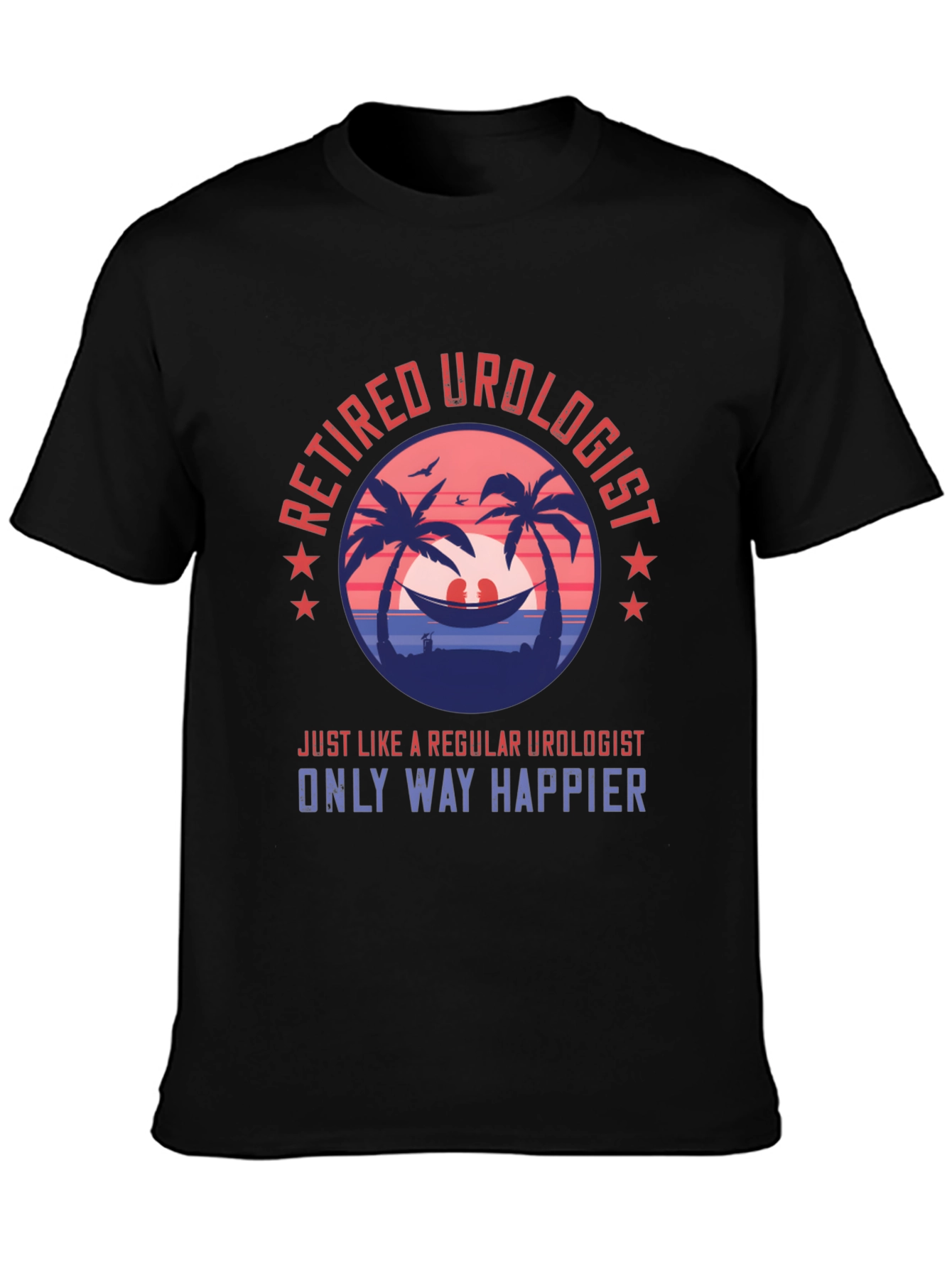 Retired Urologist Graphic T-Shirt: Happy Retirement Tee