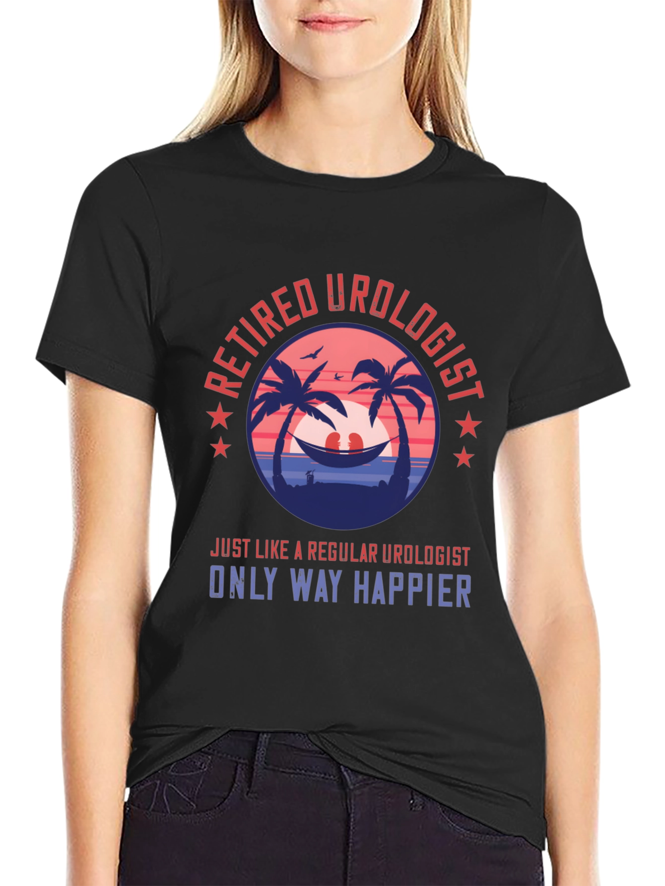 Retired Urologist Graphic T-Shirt: Happy Retirement Tee