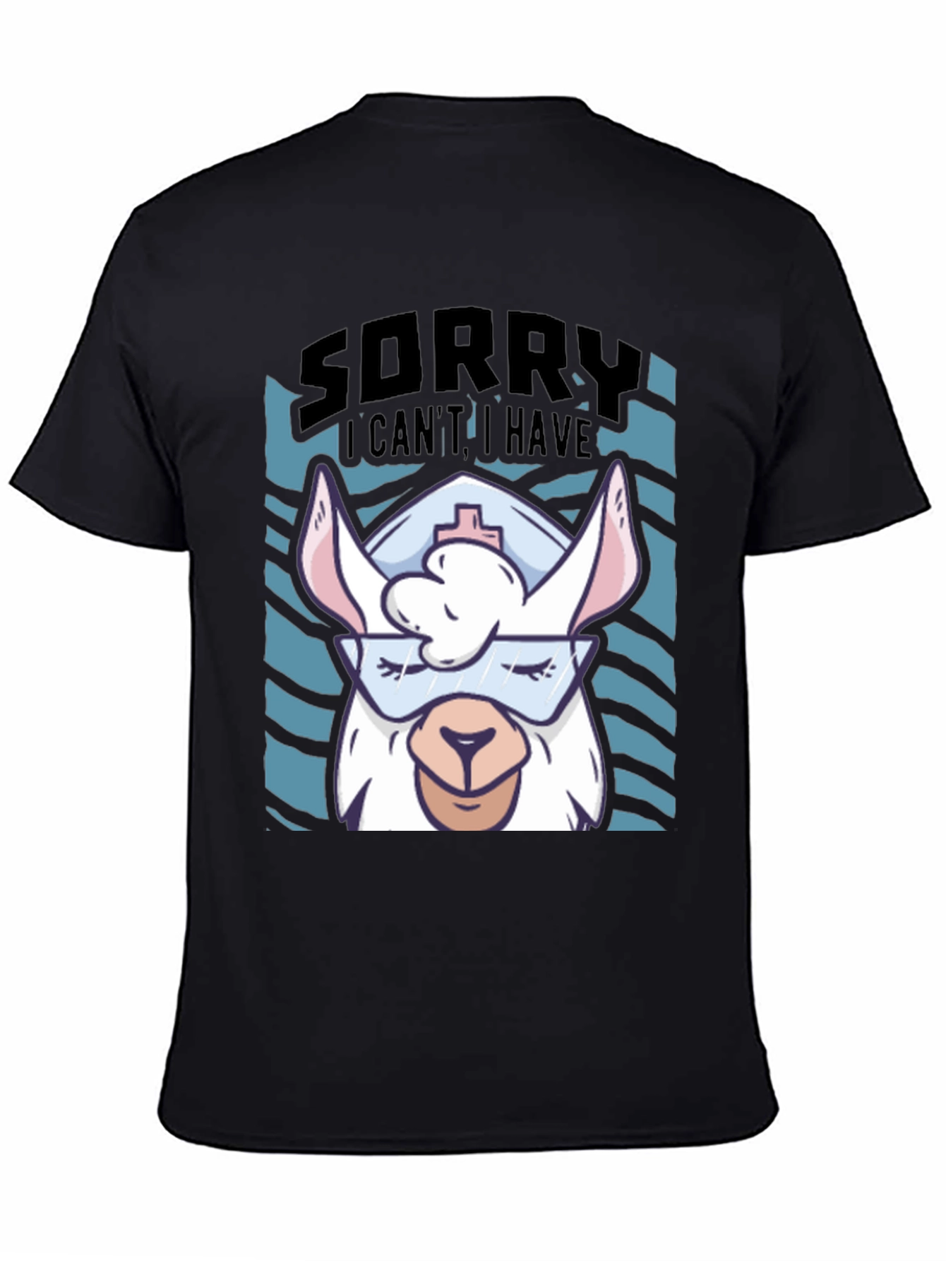 Funny Llama Nurse Graphic T-Shirt