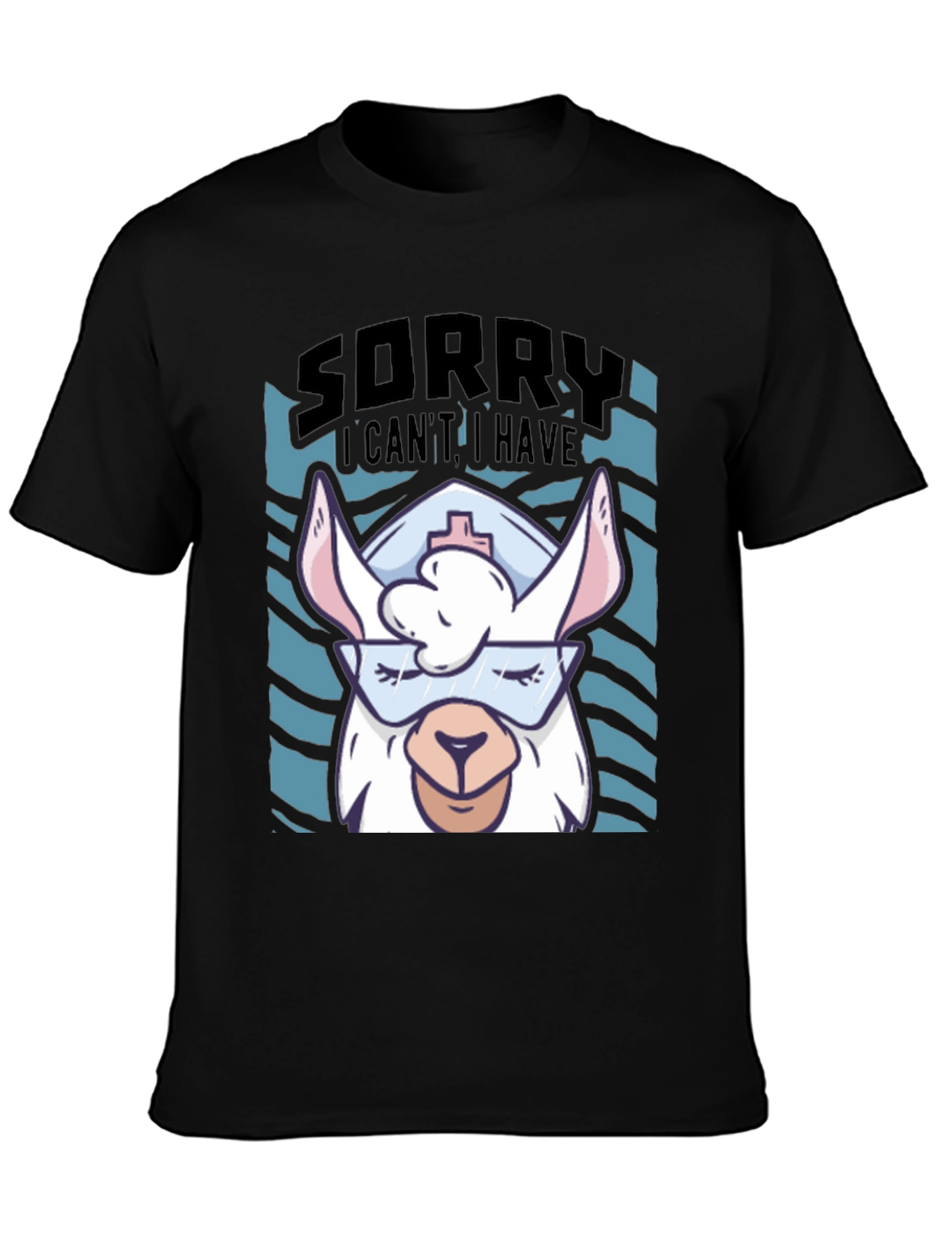 Funny Llama Nurse Graphic T-Shirt