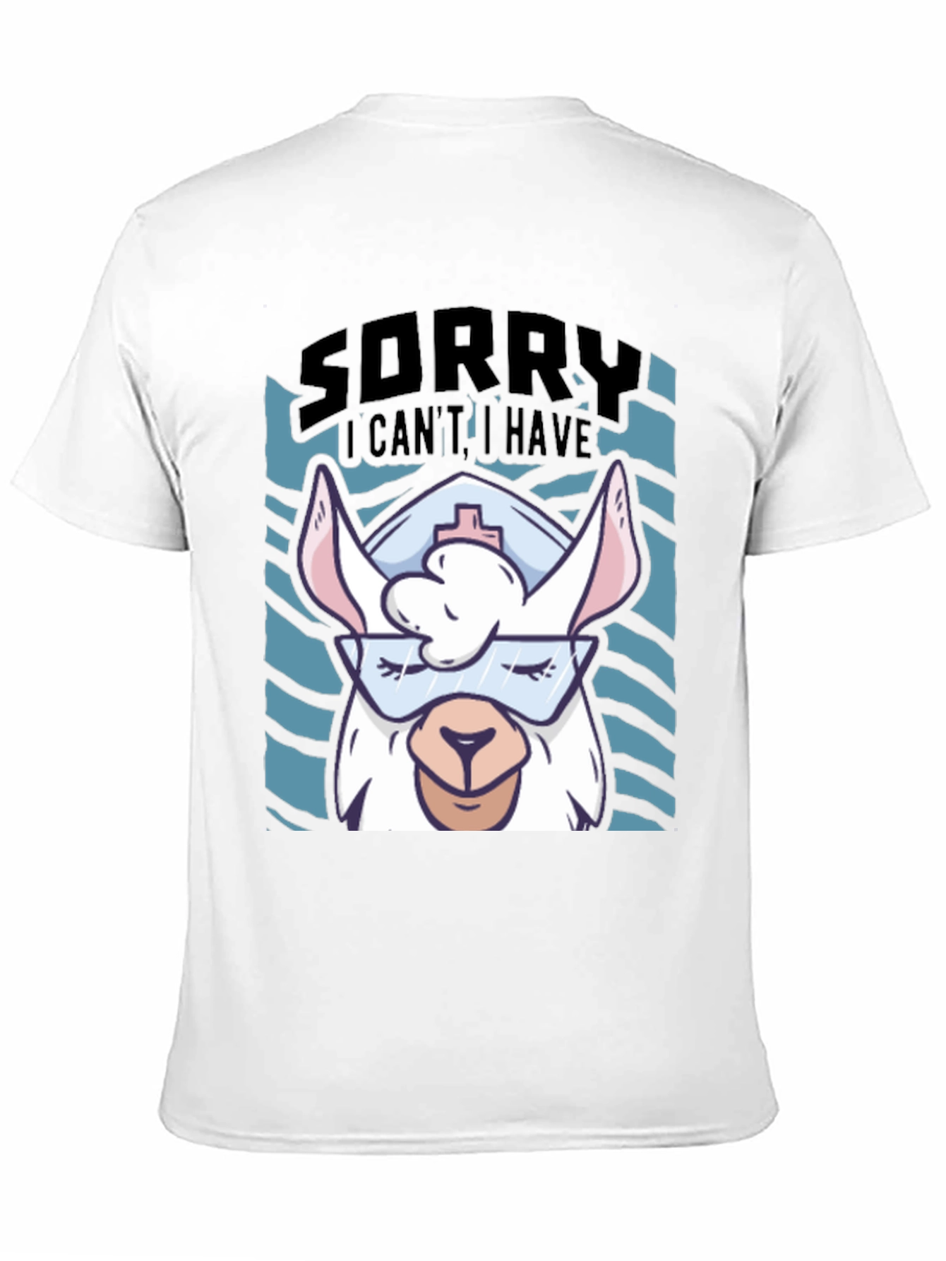 Funny Llama Nurse Graphic T-Shirt