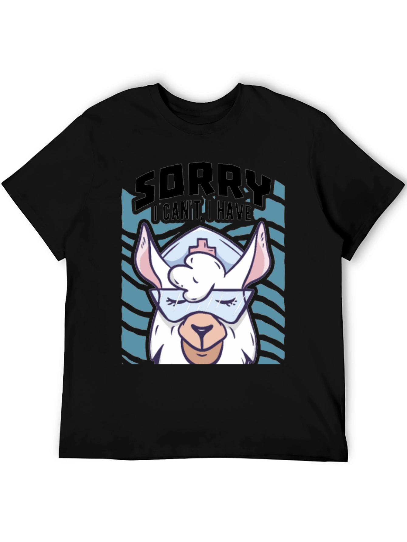 Funny Llama Nurse Graphic T-Shirt