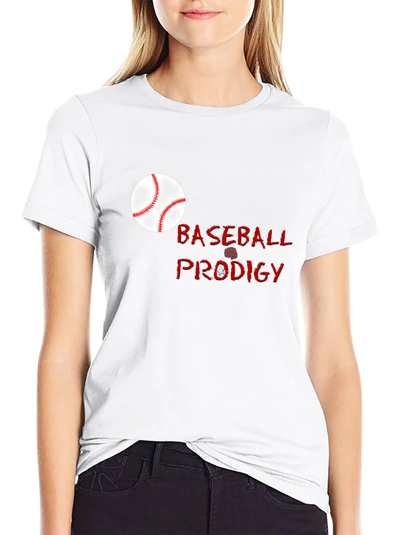 Baseball Prodigy Black Graphic T-Shirt