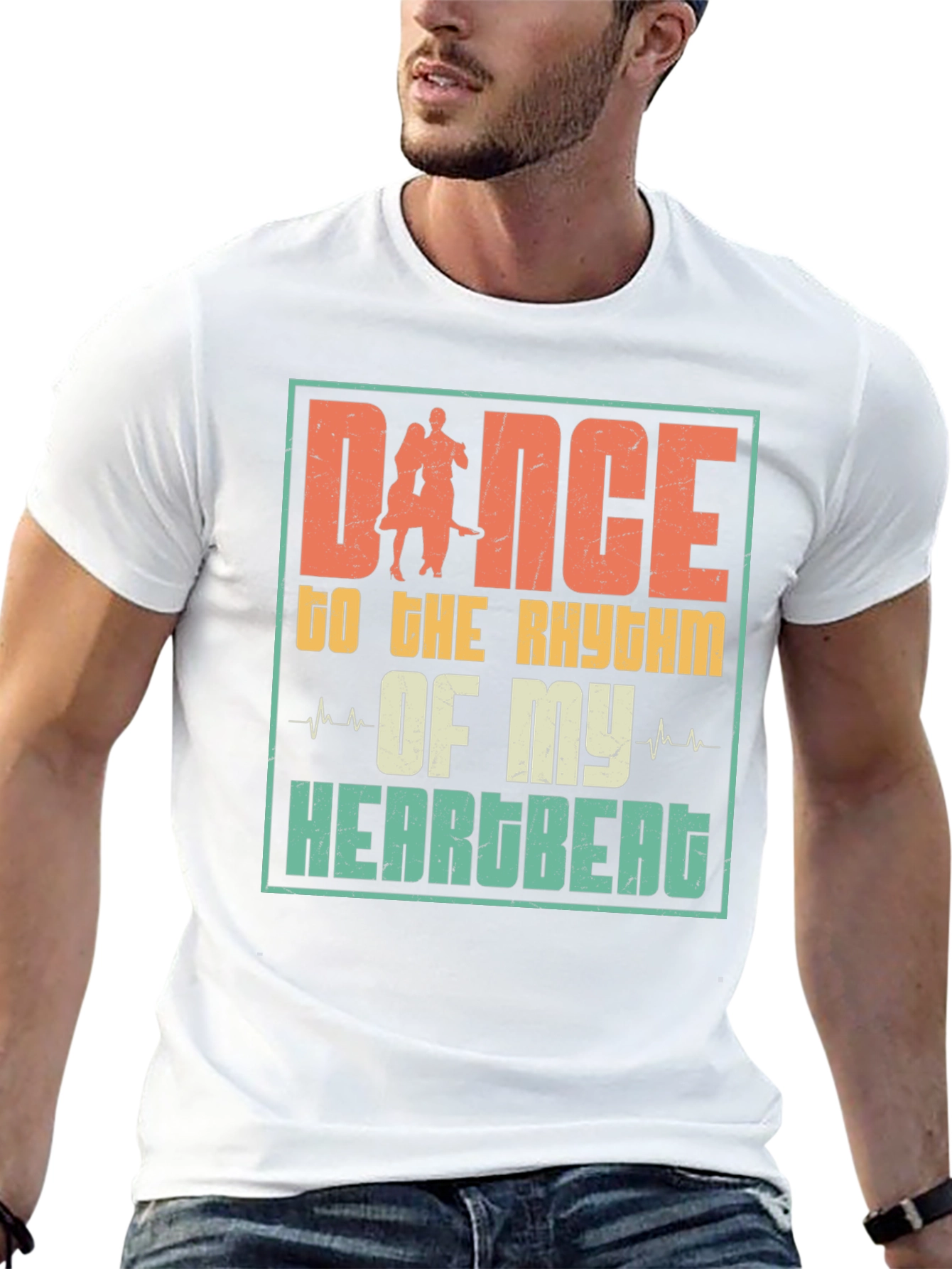 Dance to the Rhythm Heartbeat Graphic Tee