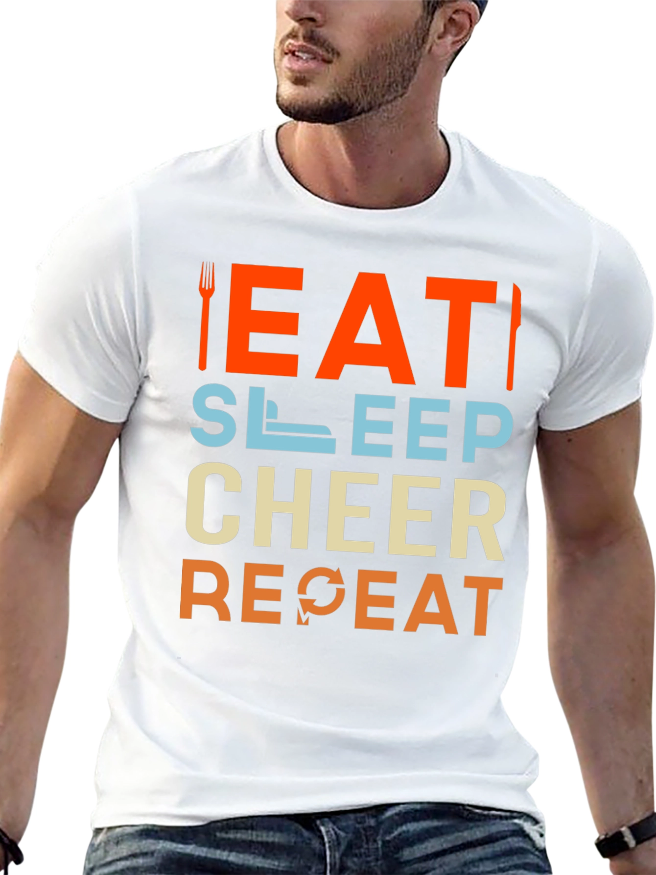 Eat Sleep Cheer Repeat T-Shirt
