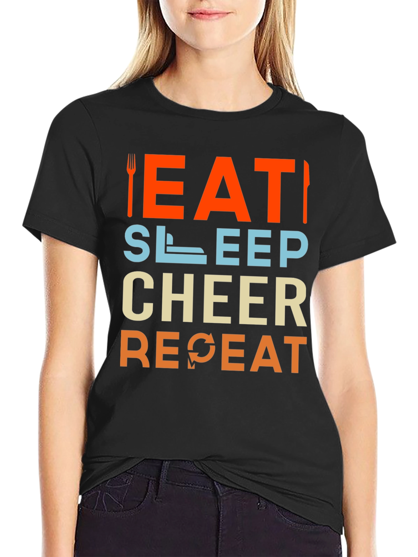 Eat Sleep Cheer Repeat T-Shirt