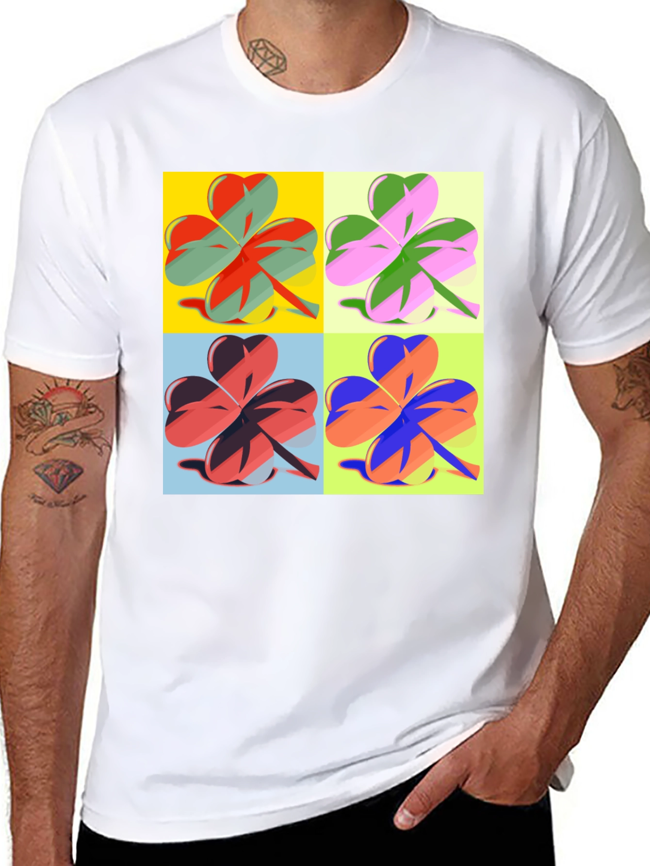Pop Art Clover T-Shirt - St. Patricks Day
