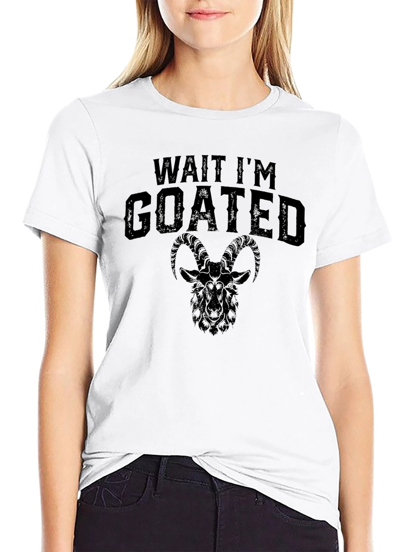 Wait Im Goated Black Graphic Tee