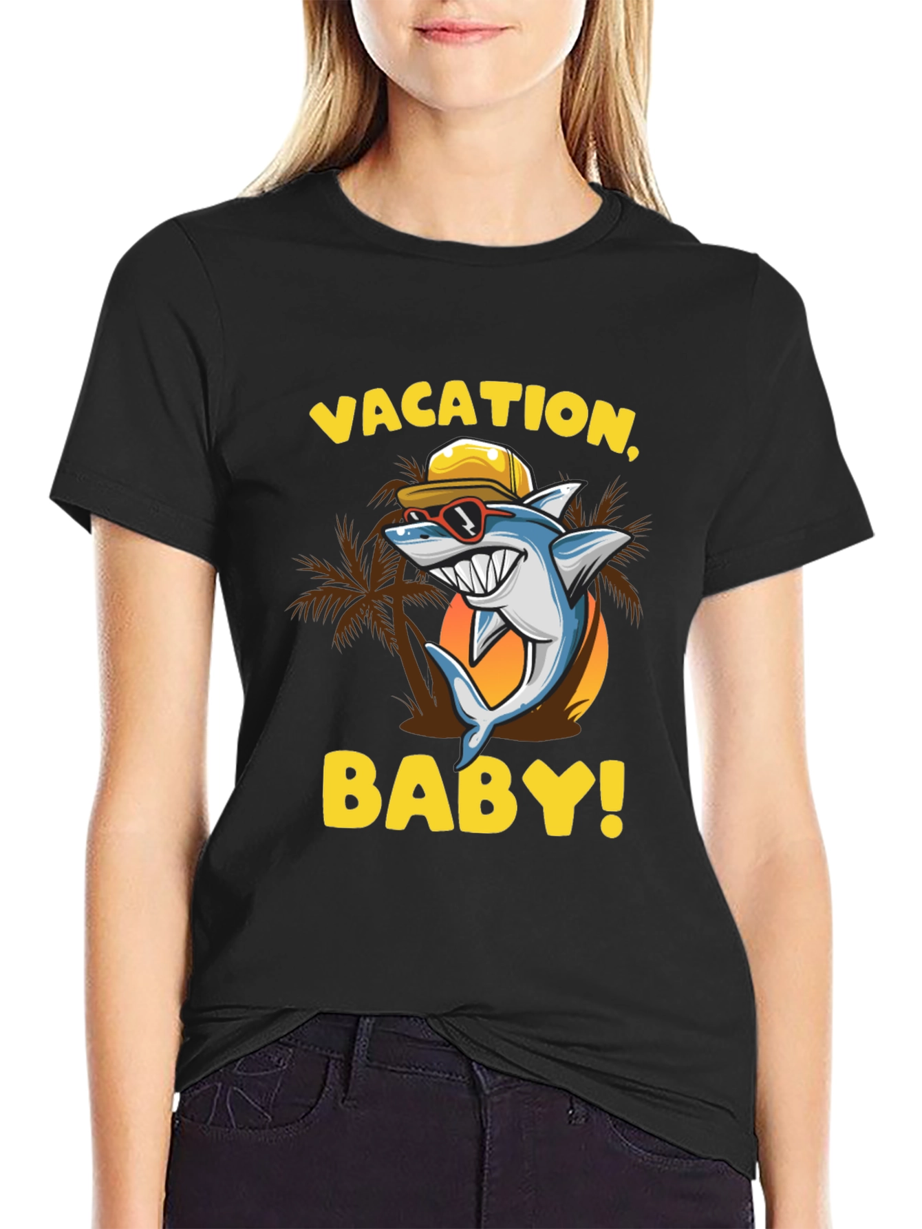 Vacation Shark Baby Graphic T-Shirt