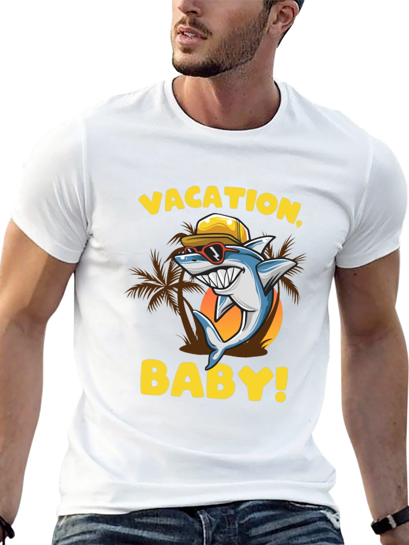 Vacation Shark Baby Graphic T-Shirt