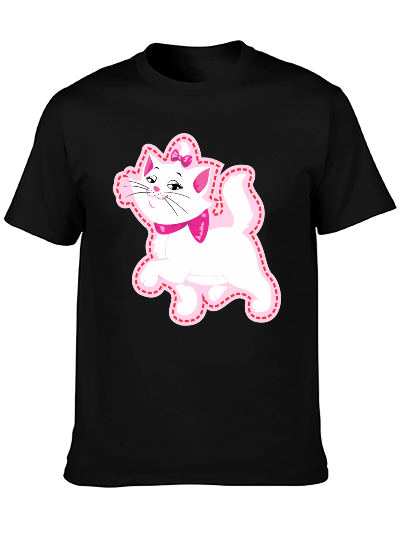 Cute Cat Graphic Tee - Marie Aristocats Style