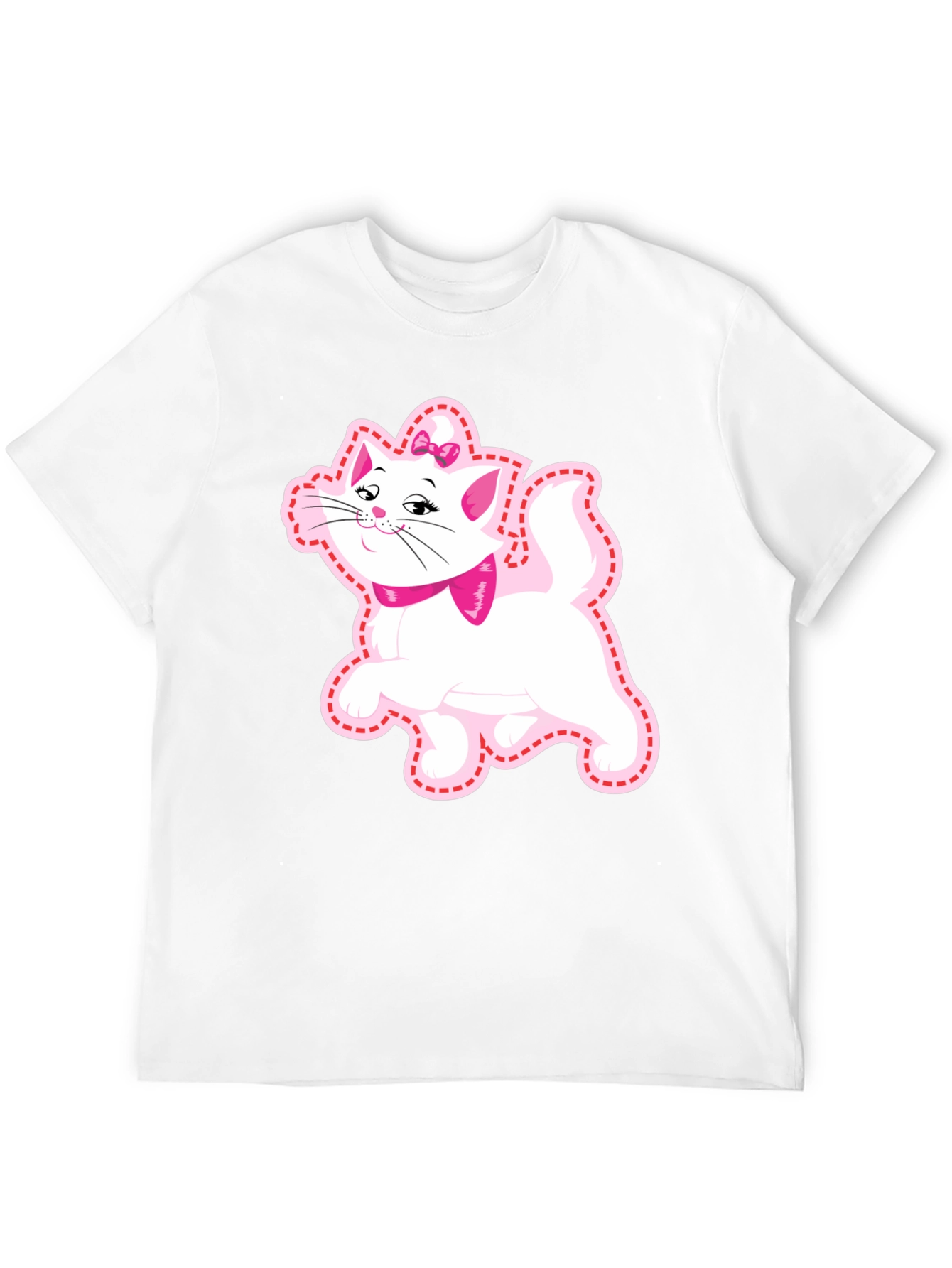 Cute Cat Graphic Tee - Marie Aristocats Style