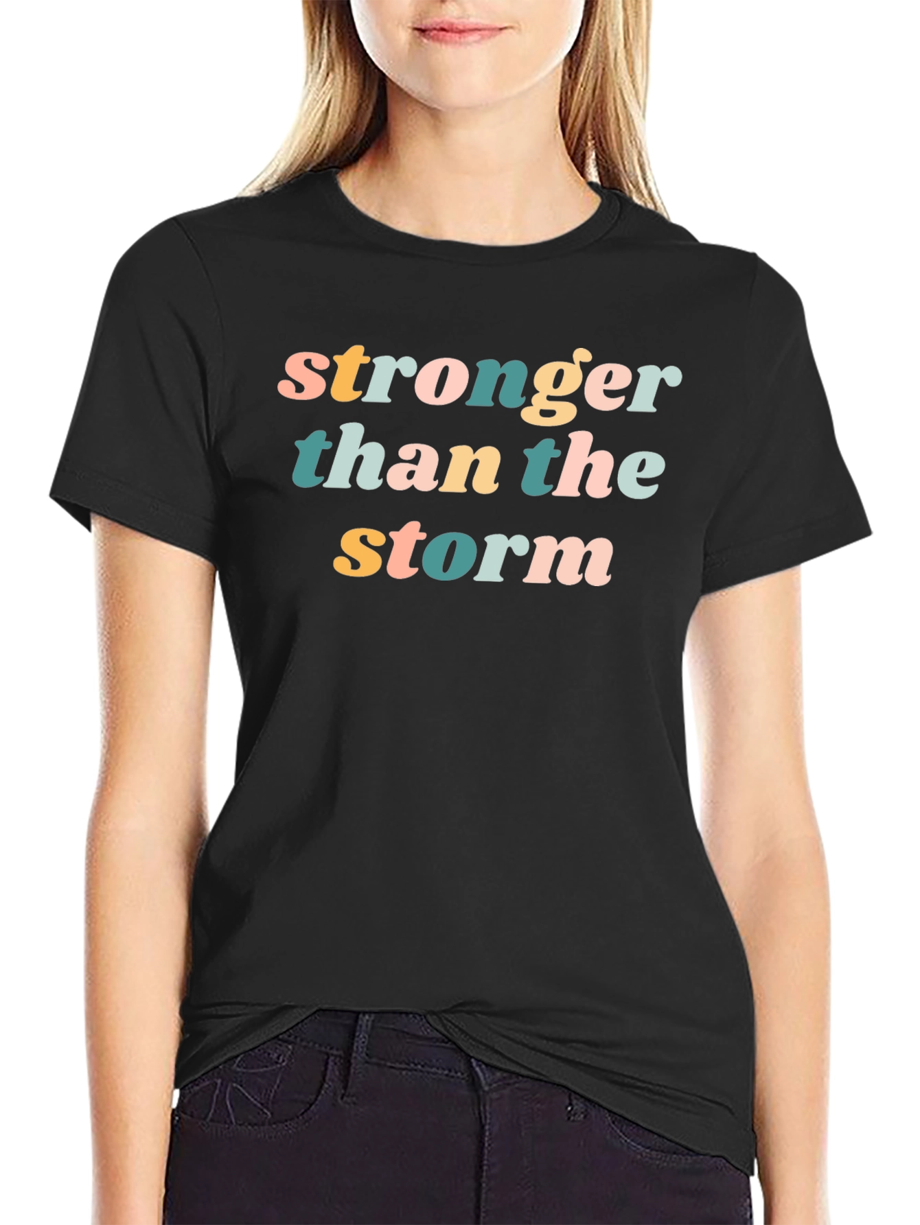 Stronger Than The Storm Black T-Shirt