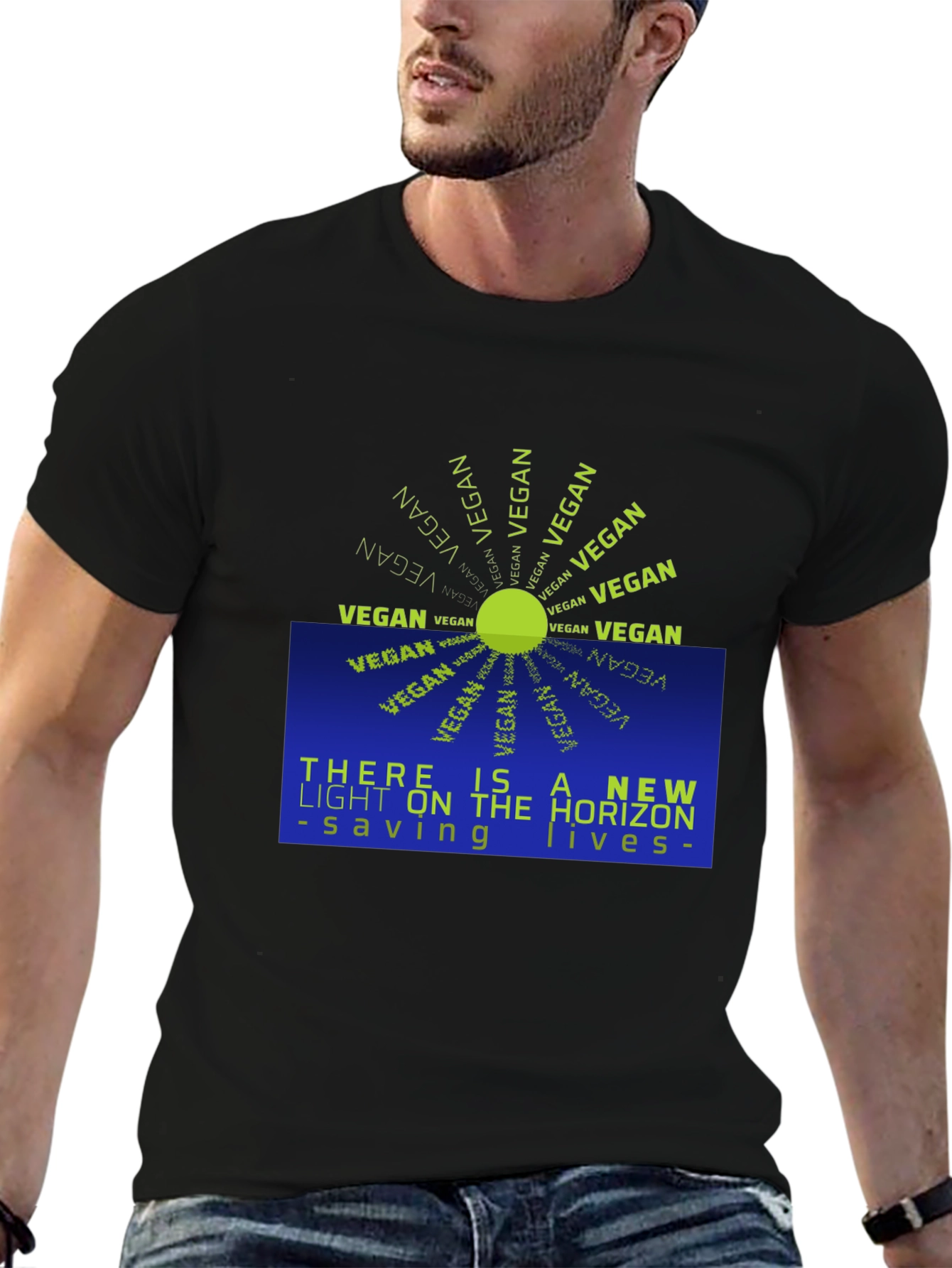 Vegan Horizon T-Shirt: New Light Saving Lives