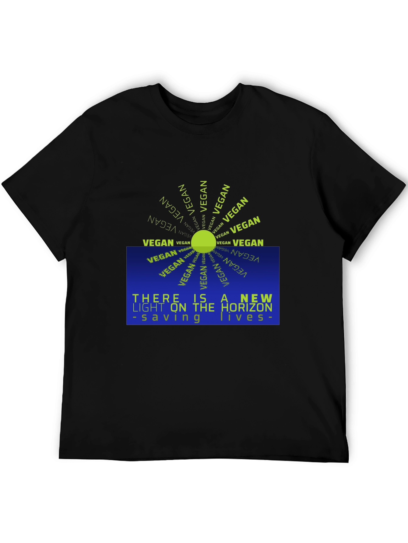 Vegan Horizon T-Shirt: New Light Saving Lives