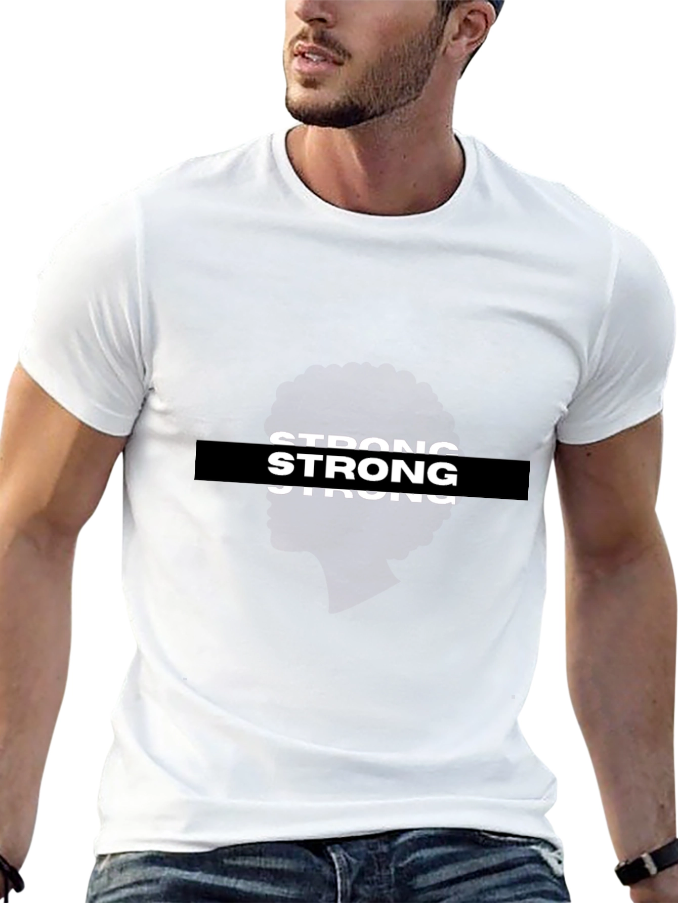 Strong Graphic Black T-Shirt