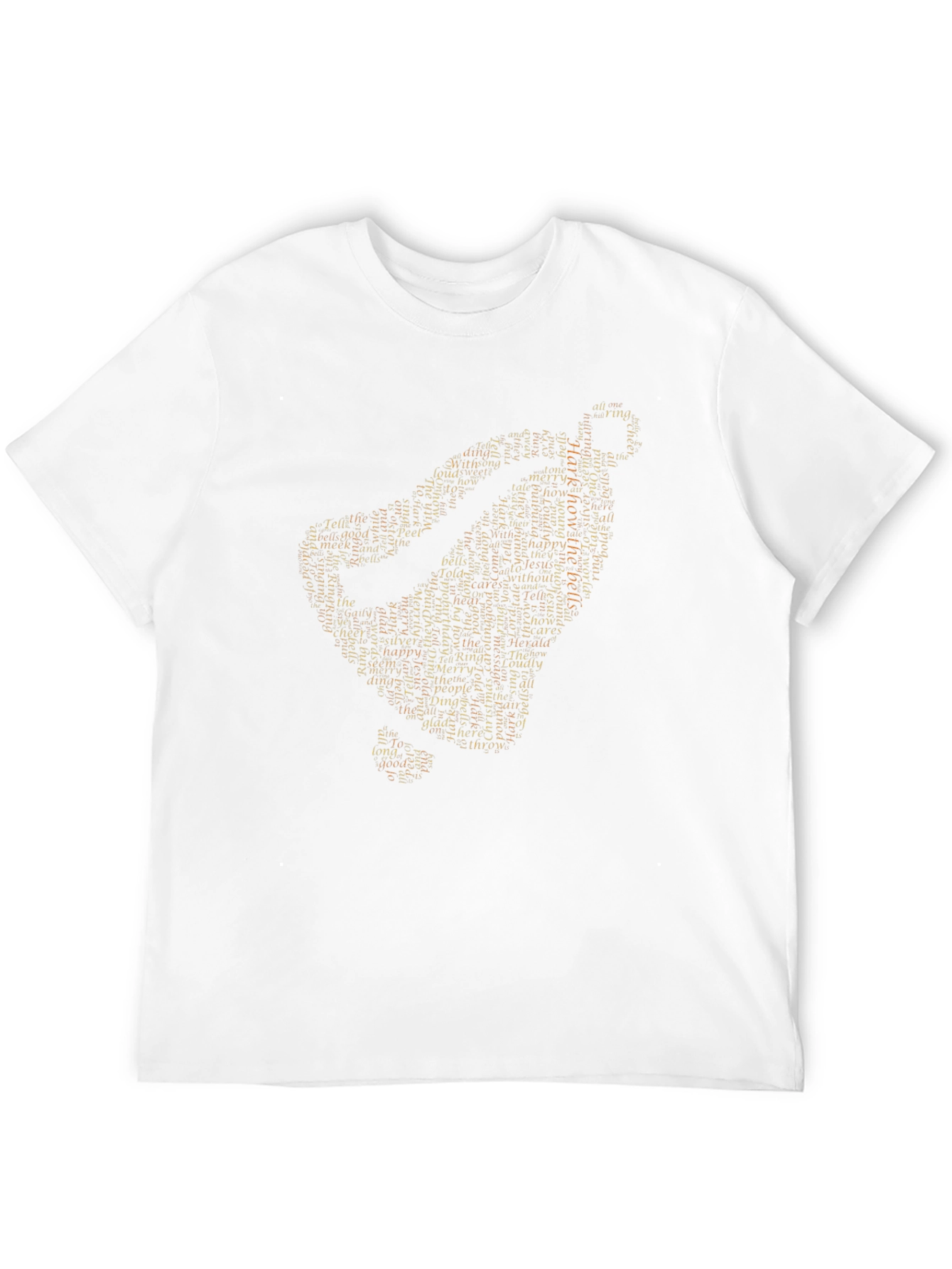 Bells Text Art T-Shirt - Soft Cotton Blend