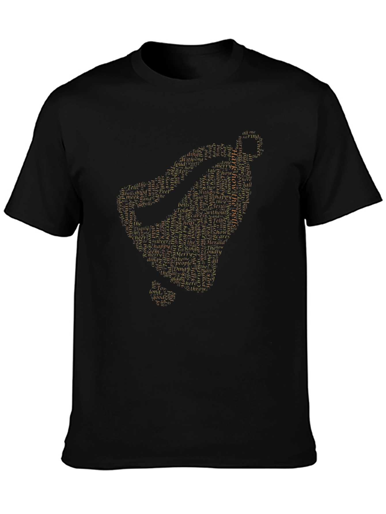 Bells Text Art T-Shirt - Soft Cotton Blend