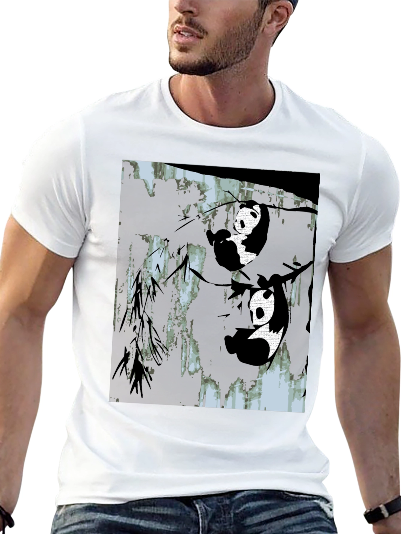 Panda Graphic Black T-Shirt