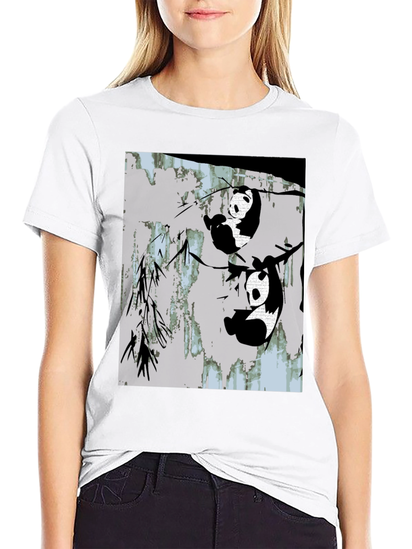 Panda Graphic Black T-Shirt