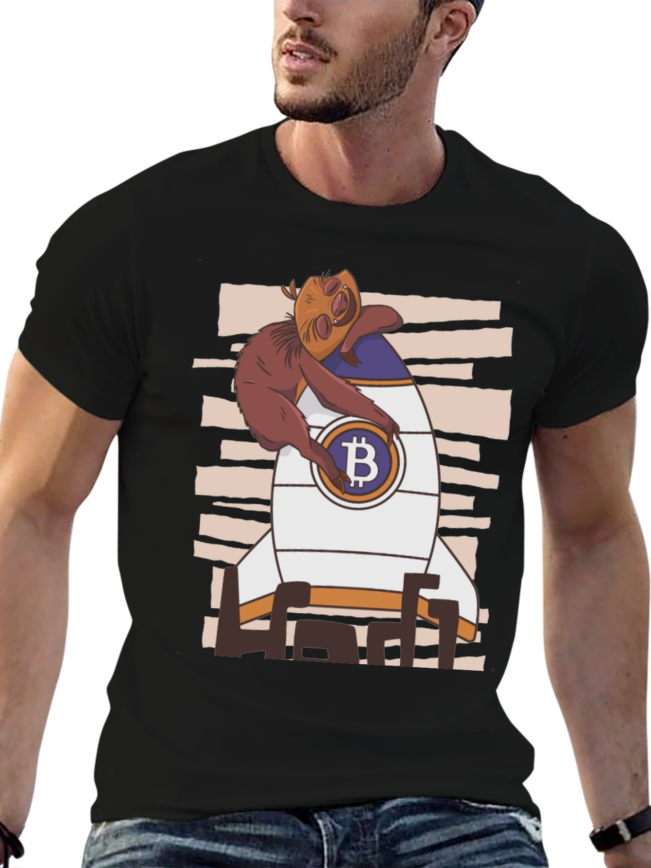 Bitcoin Sloth Rocket T-Shirt