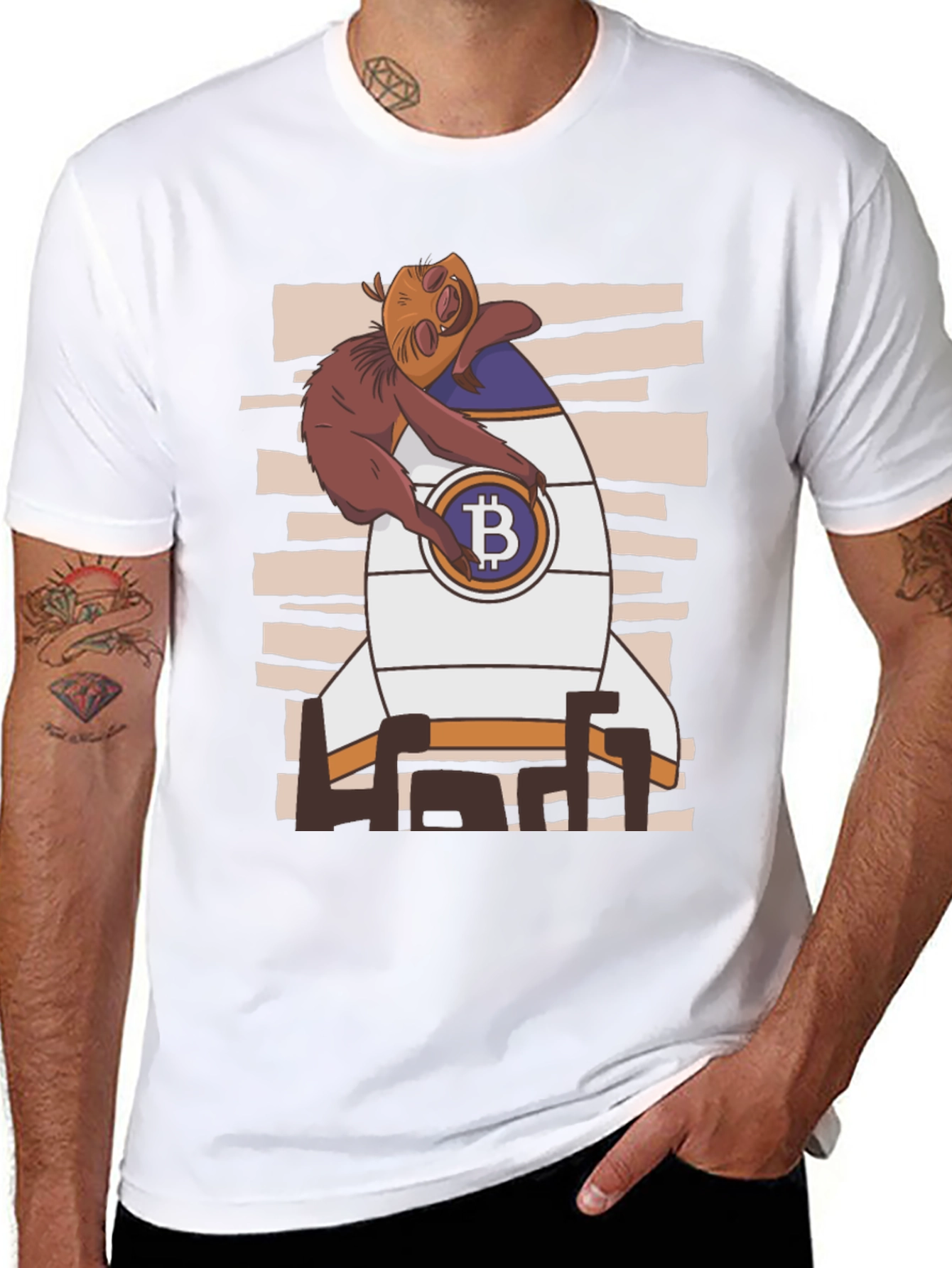 Bitcoin Sloth Rocket T-Shirt
