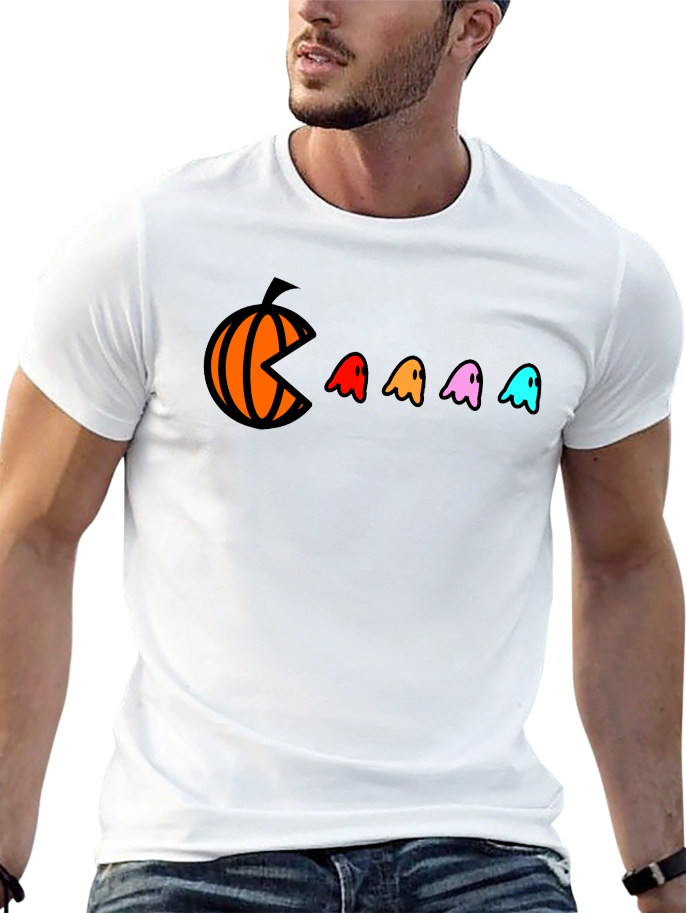Pumpkin Pac-Man Halloween T-Shirt