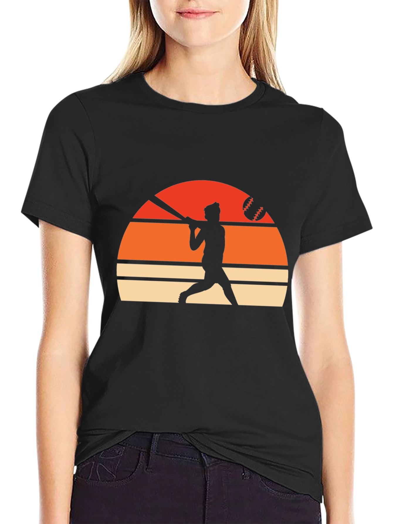 Baseball Sunset Silhouette T-Shirt