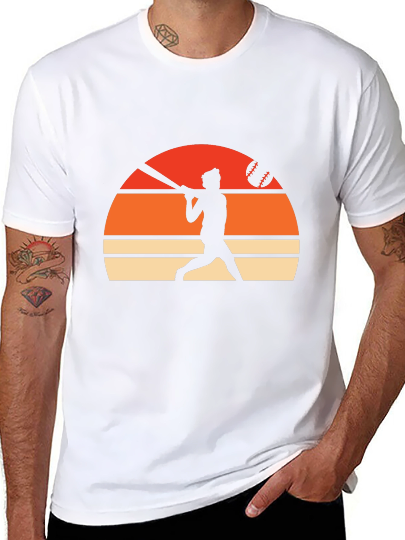 Baseball Sunset Silhouette T-Shirt