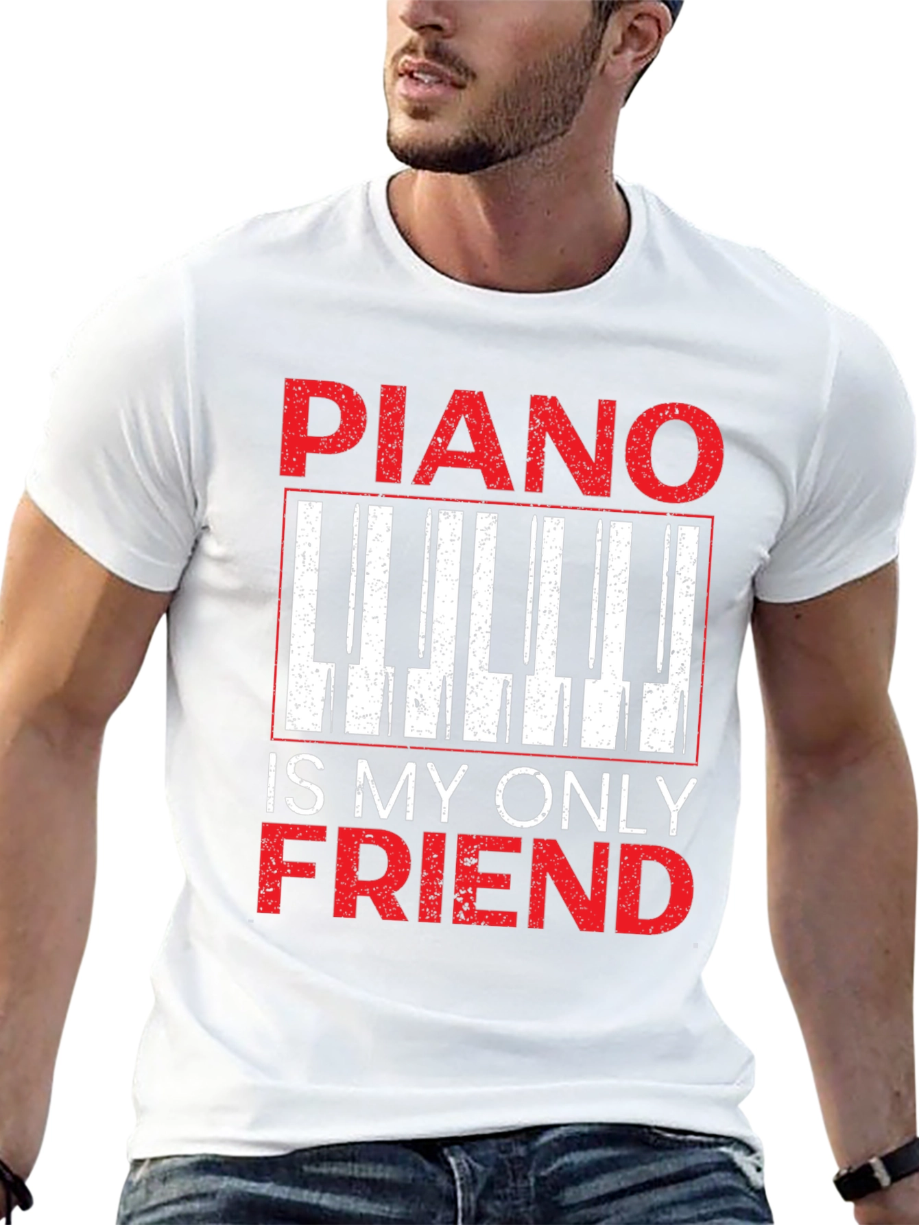 Piano Is My Only Friend T-Shirt - Musician Tee