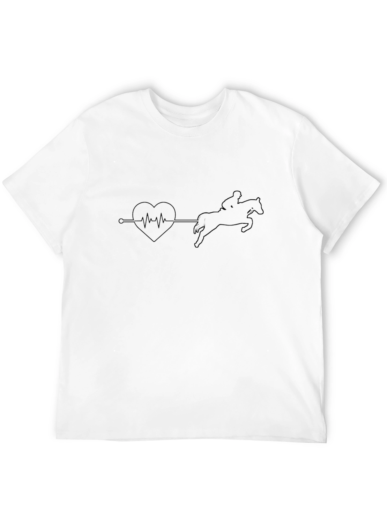 Equestrian Heartbeat T-Shirt - Black