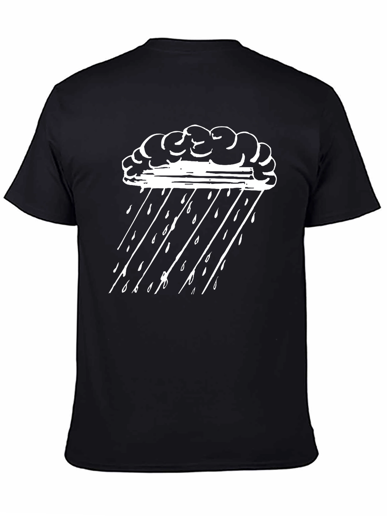 Cloudy Rain Tee - Stylish Weather Graphic T-Shirt
